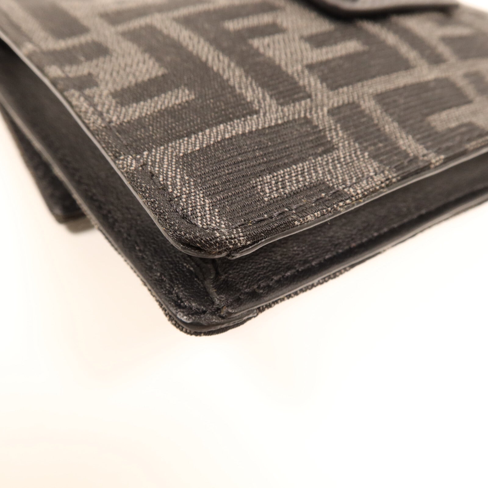 FENDI 尼龍/帆布/皮革Marsupio Baguette銀扣肩背袋