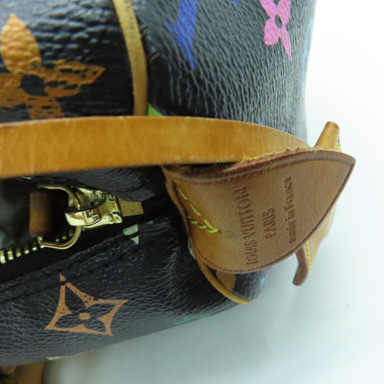LOUIS VUITTON 【激減優惠】Monogram Multicolore Speedy 30金扣手挽袋黑色彩色