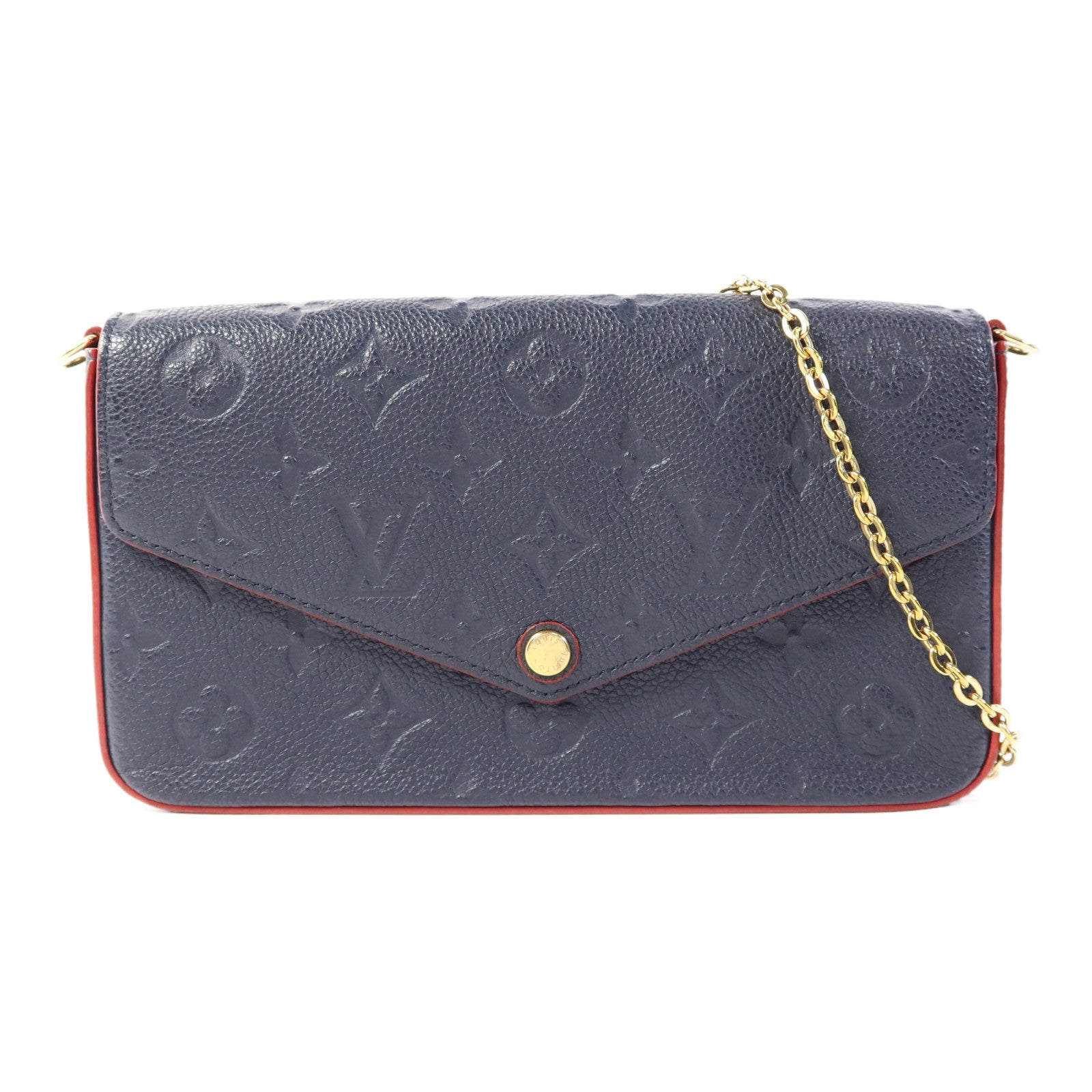 LOUIS VUITTON Monogram Empreinte Pochette Felicie金扣肩背袋