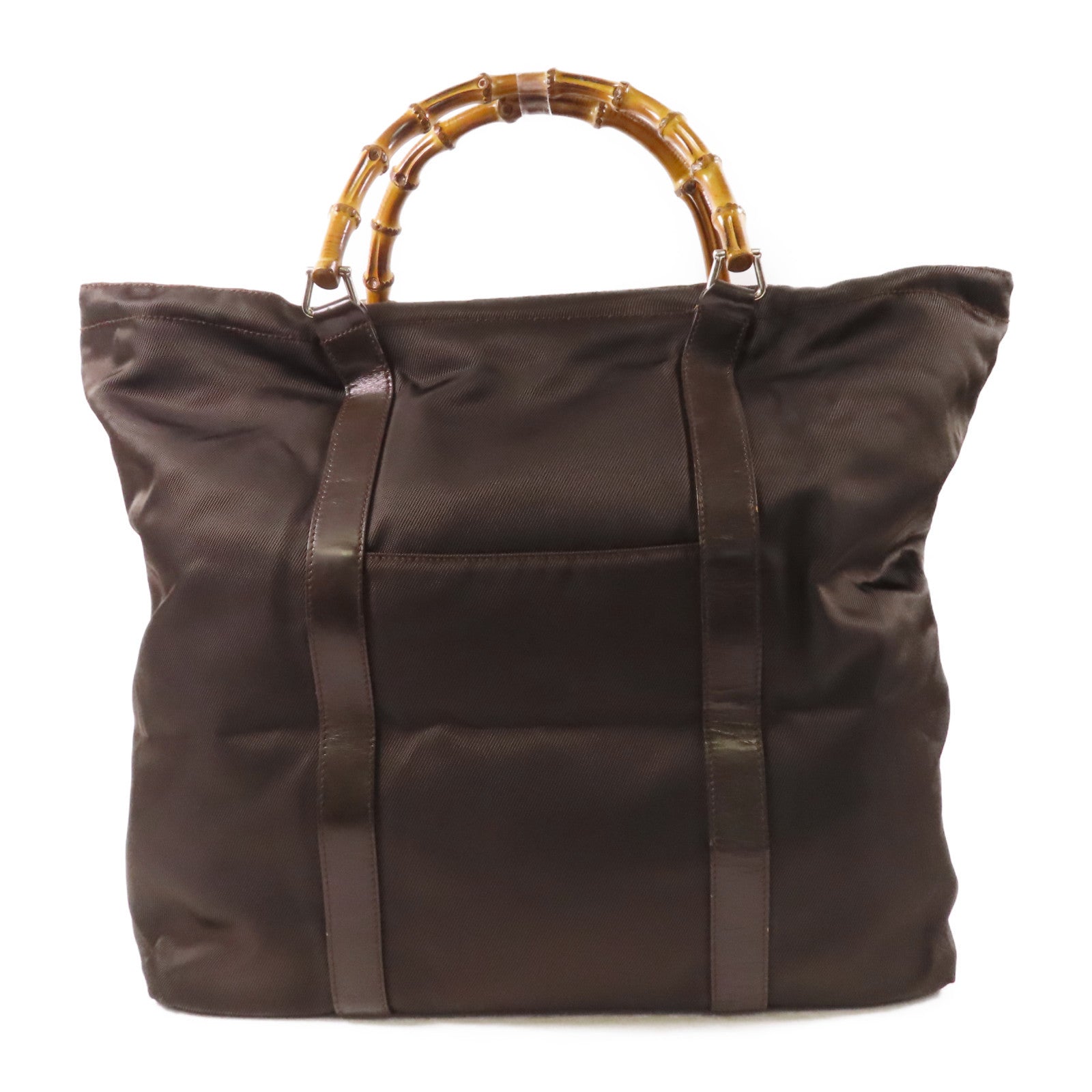 GUCCI GG SHW Tote Bag Nylon Brown