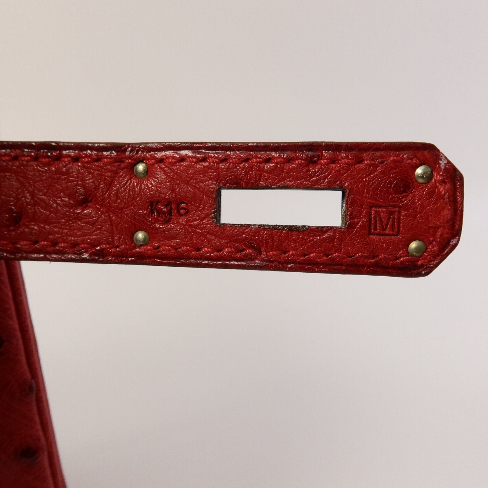 HERMES Ostrich皮革Birkin 30手挽袋Red