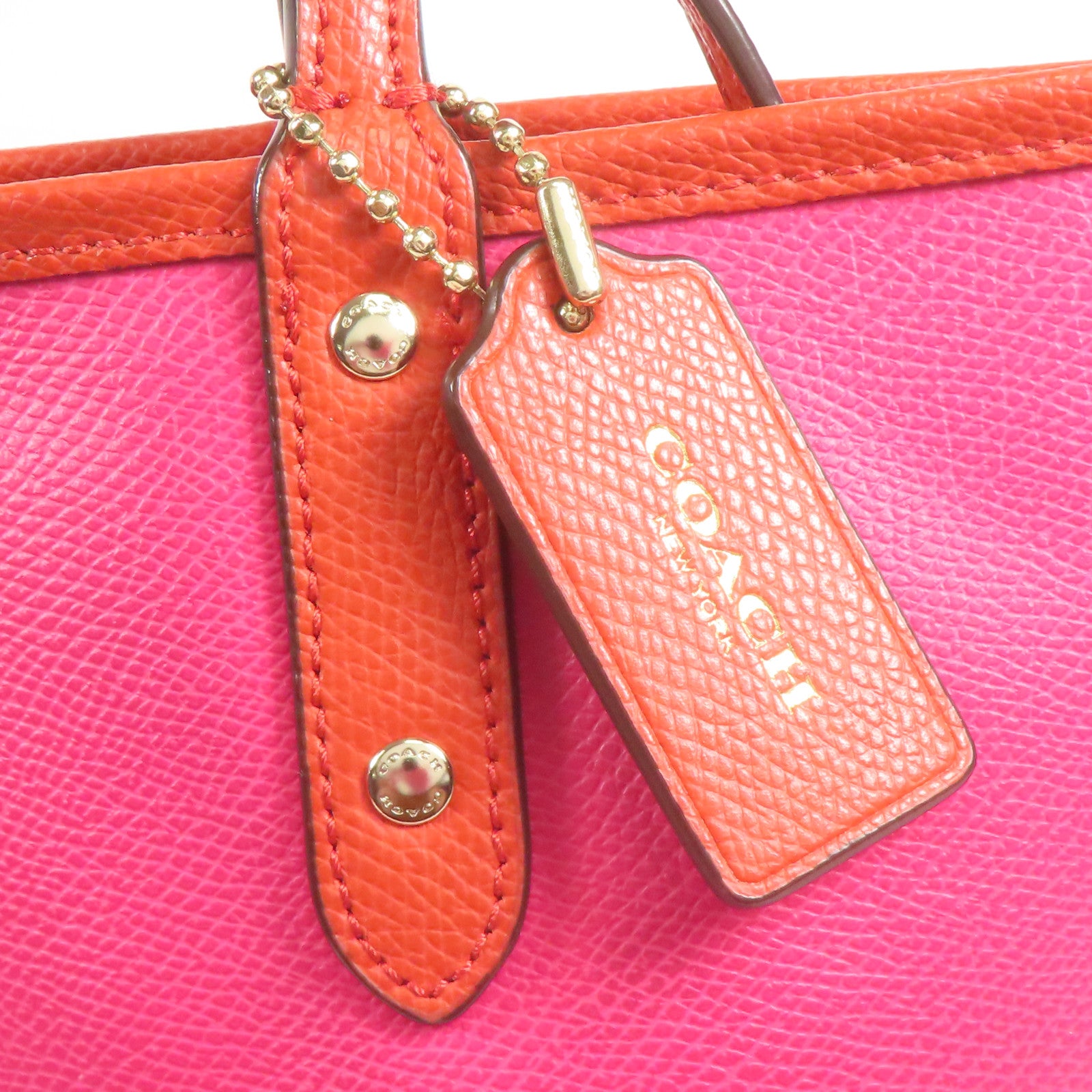 COACH 【激減優惠】塗層帆布Tote Bag金扣手挽袋