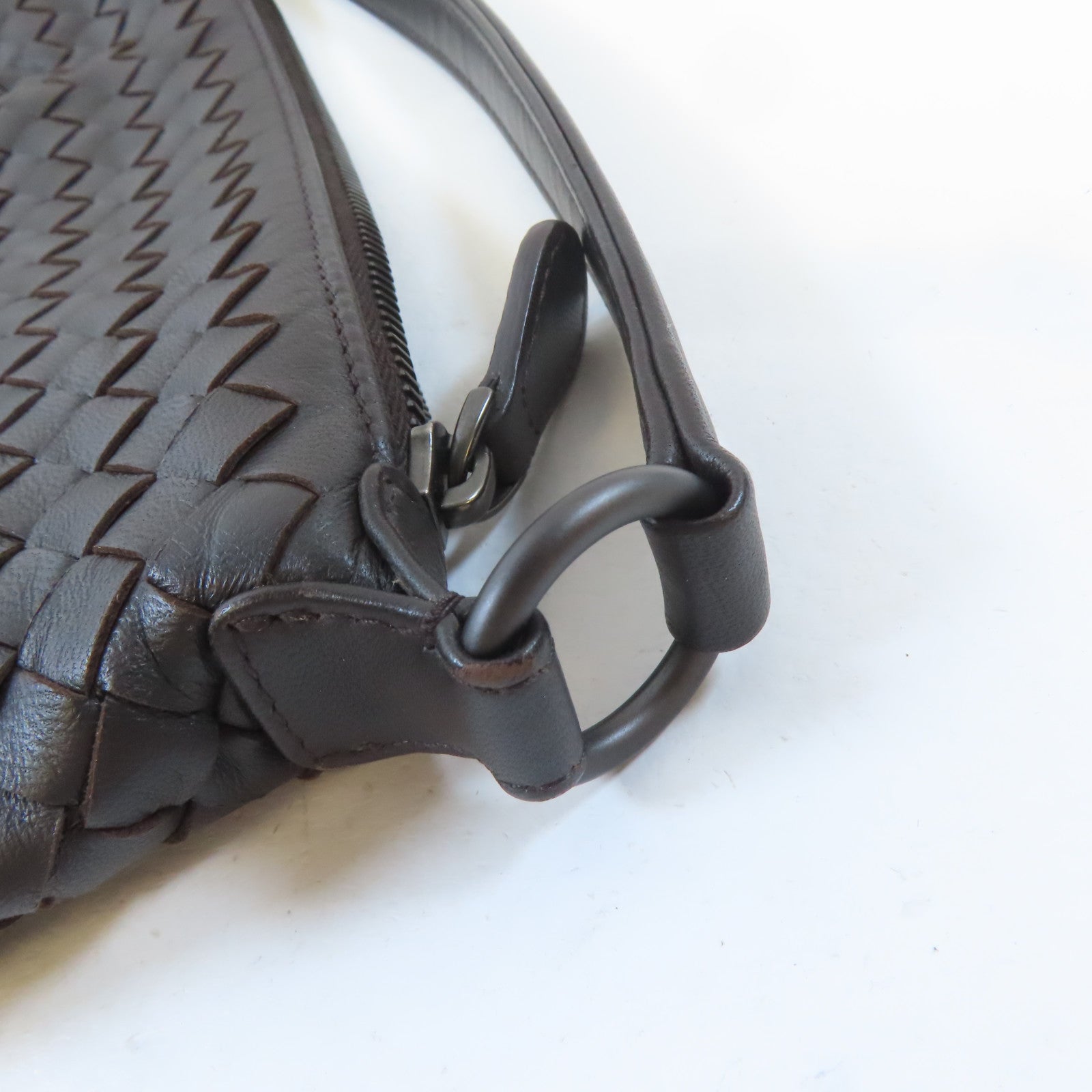 BOTTEGA VENETA 織紋皮革Shoulder Bag肩背袋啡色