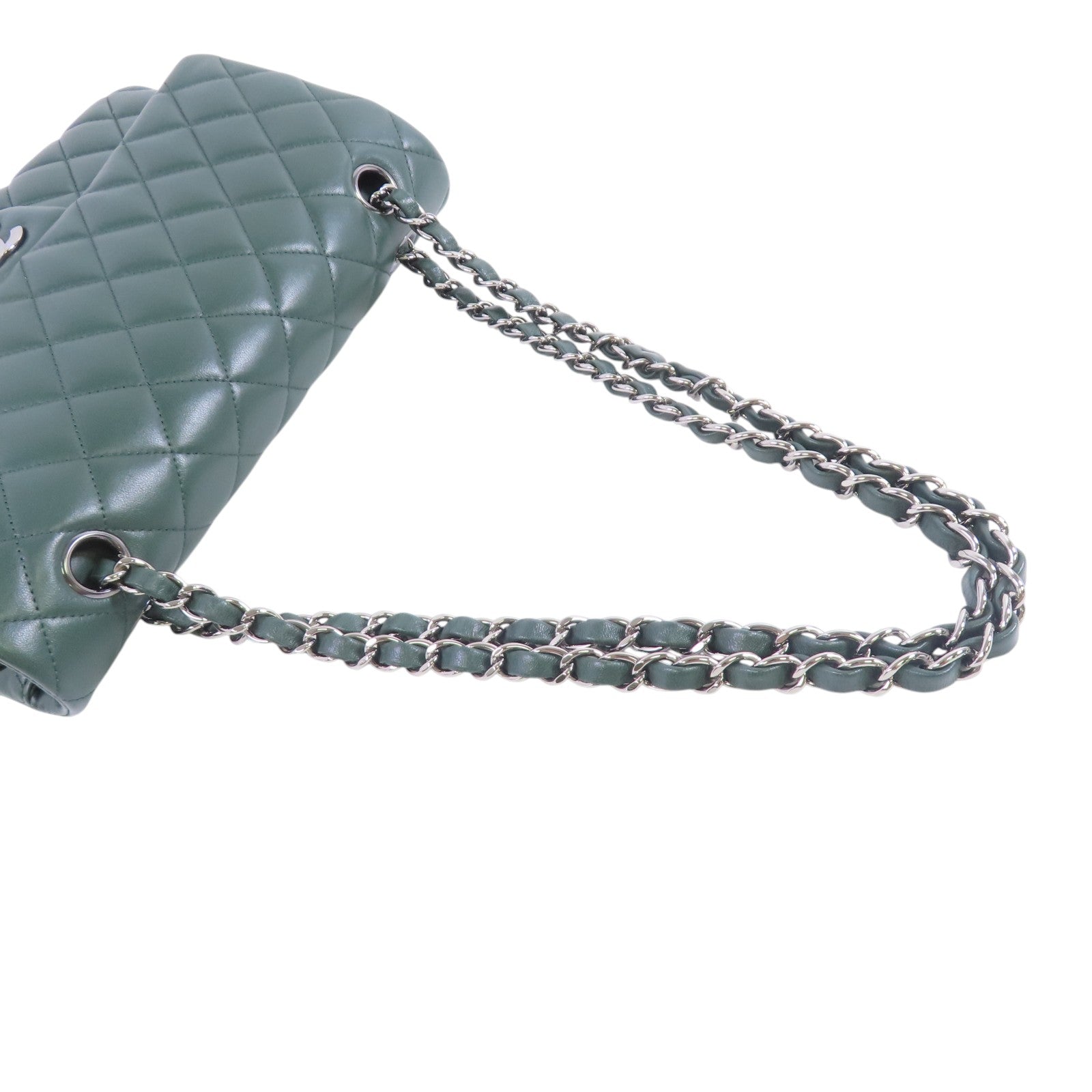 CHANEL 羊皮皮革Classic 25 Chain Shoulder Bag銀扣鏈帶肩背袋