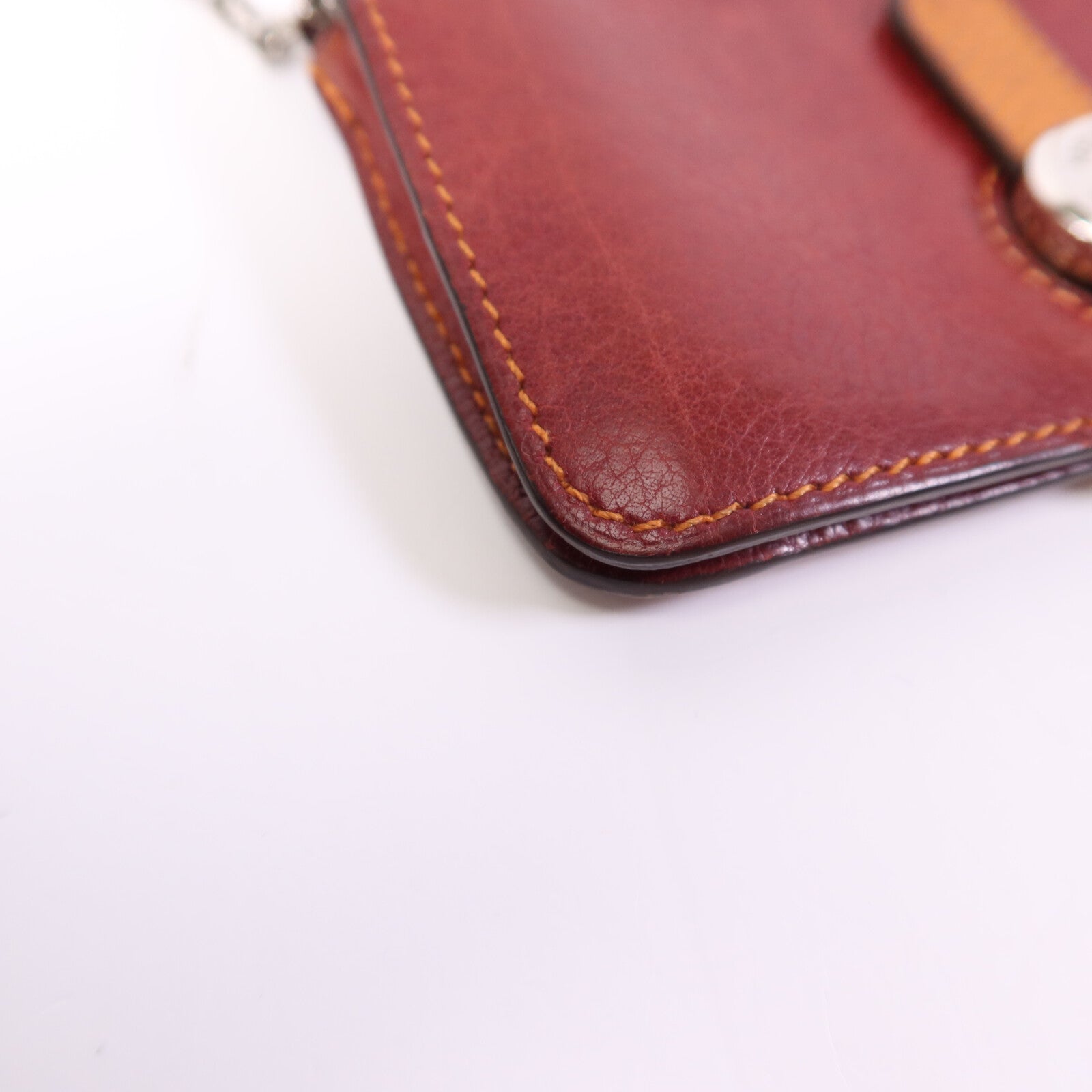 HERMES Swift皮革Dogon Key Case銀扣鏈帶鎖匙包