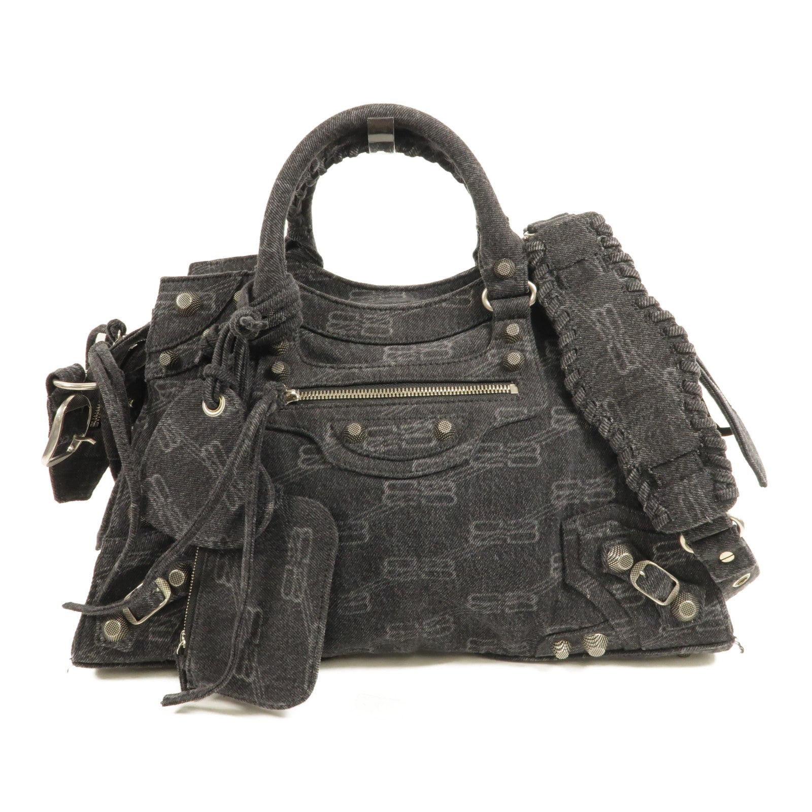 BALENCIAGA Denim Neo Cagole City手挽肩背兩用袋