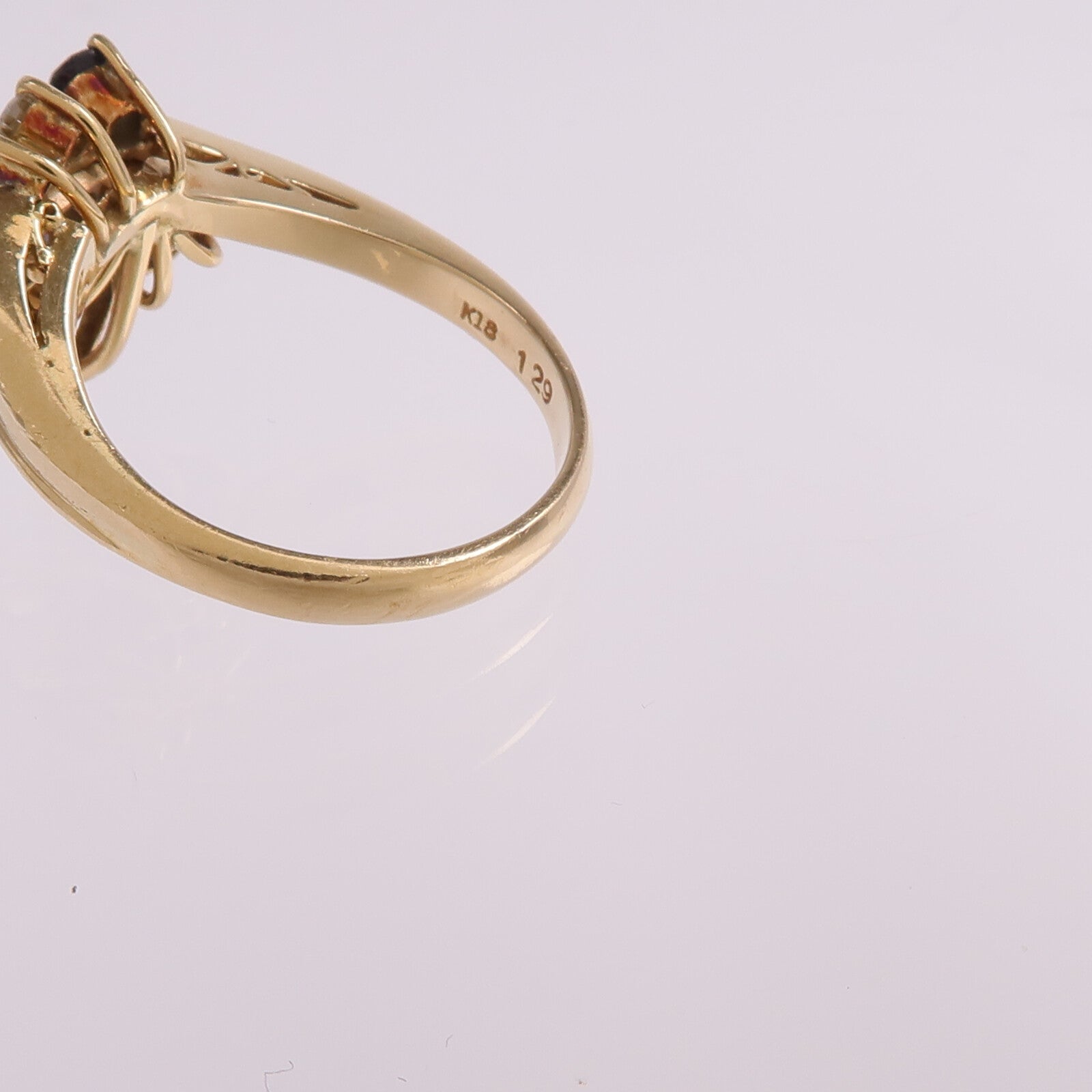 JEWELRY 18K黃金Sapphire Diamond Ring藍寶石/鑽石戒指US#6.25