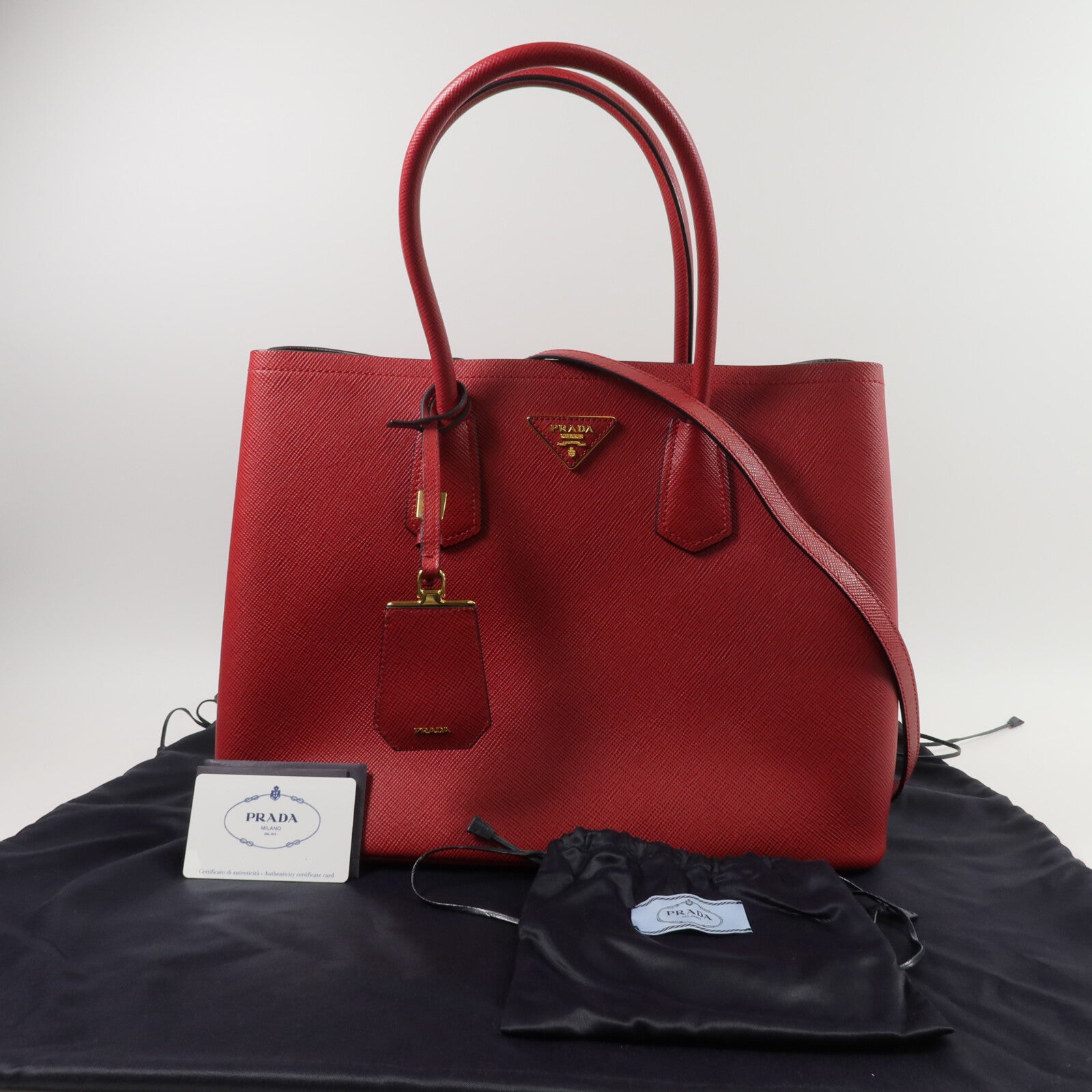 PRADA 牛皮皮革2 Way Shoulder手挽肩背兩用袋