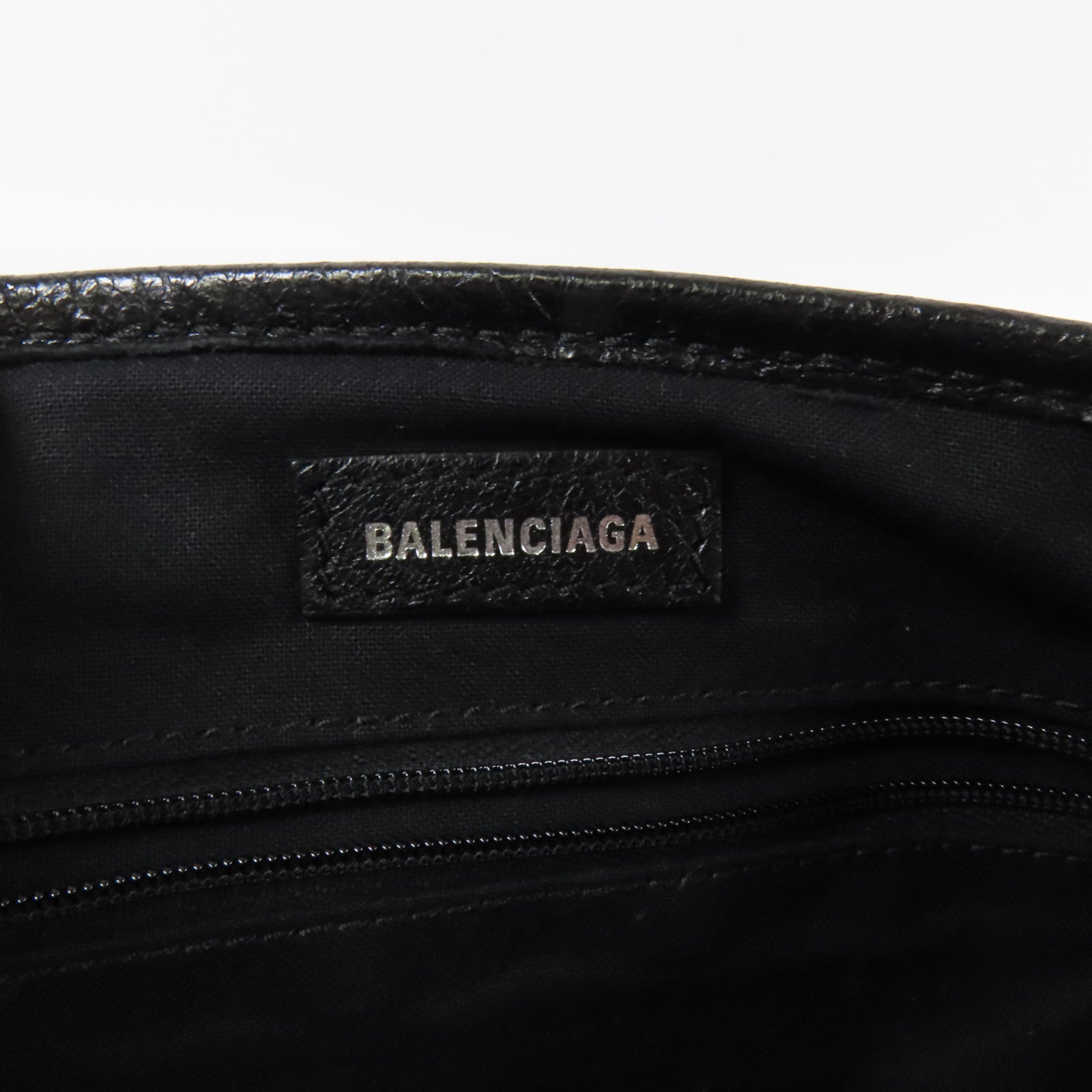 BALENCIAGA 牛皮皮革Cabas銀扣手挽肩背兩用袋