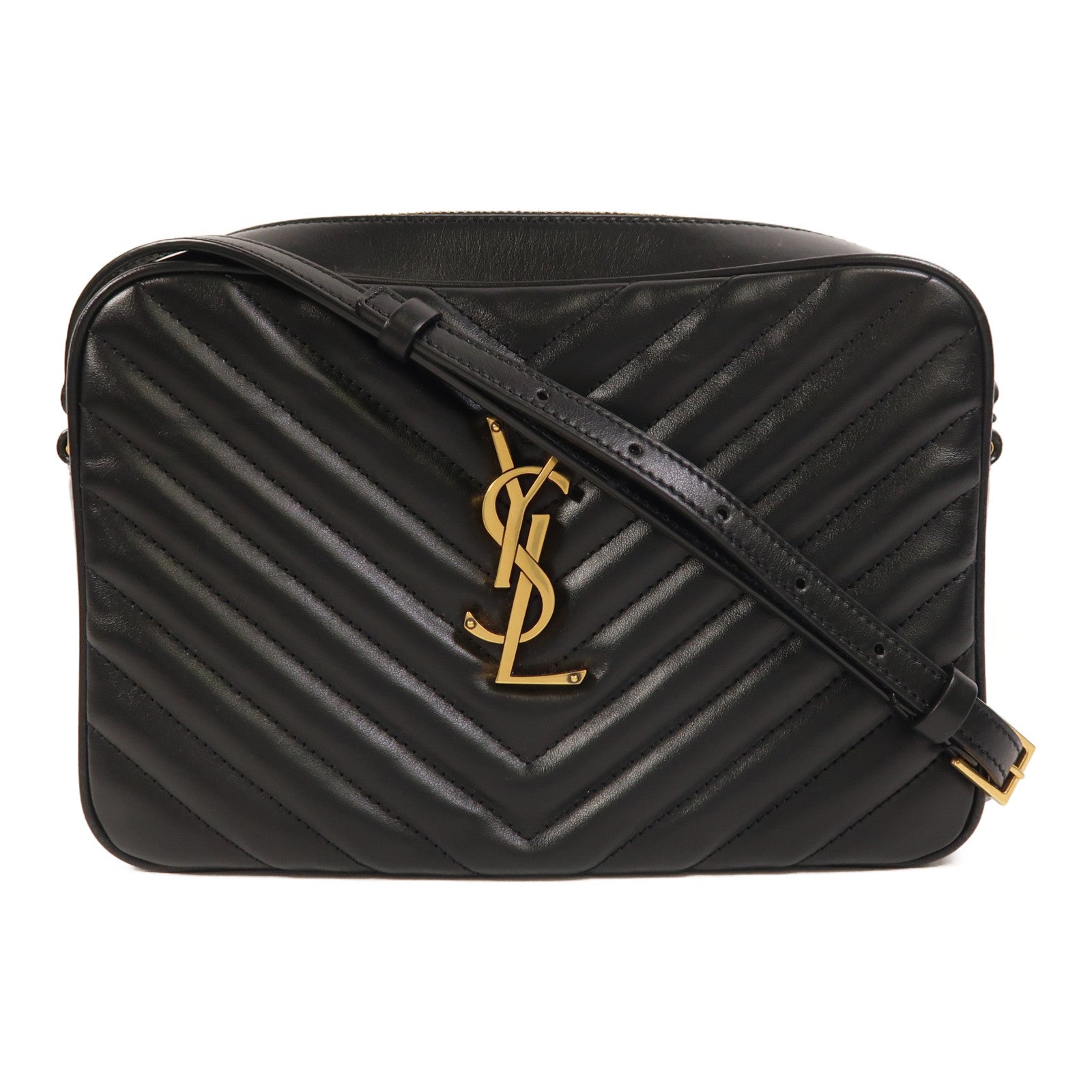 SAINT LAURENT 牛皮皮革Lou Camera Bag金扣肩背袋