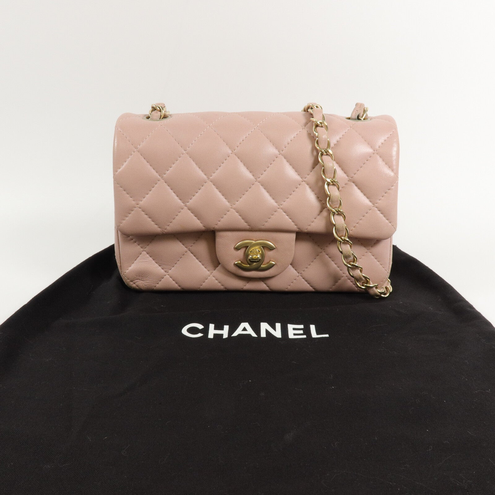 CHANEL 羊皮皮革Mini Classic 20鏈帶肩背袋