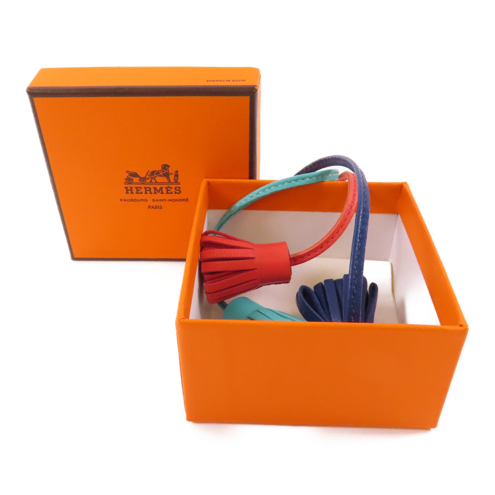 HERMES Swift皮革Pagemarker Set銀扣書籤