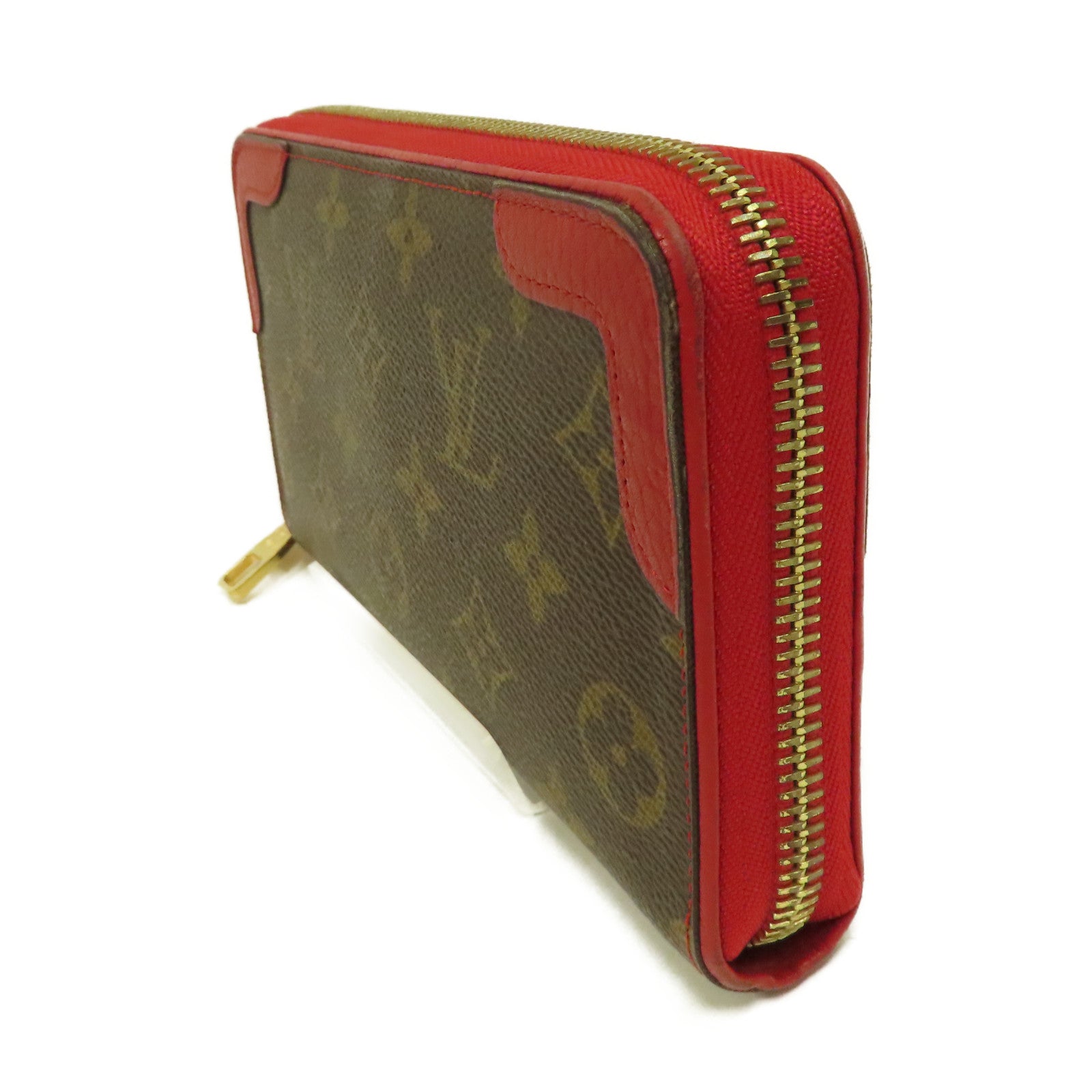 LOUIS VUITTON Monogram Retiro Zippy Wallet長錢包紅色/啡色