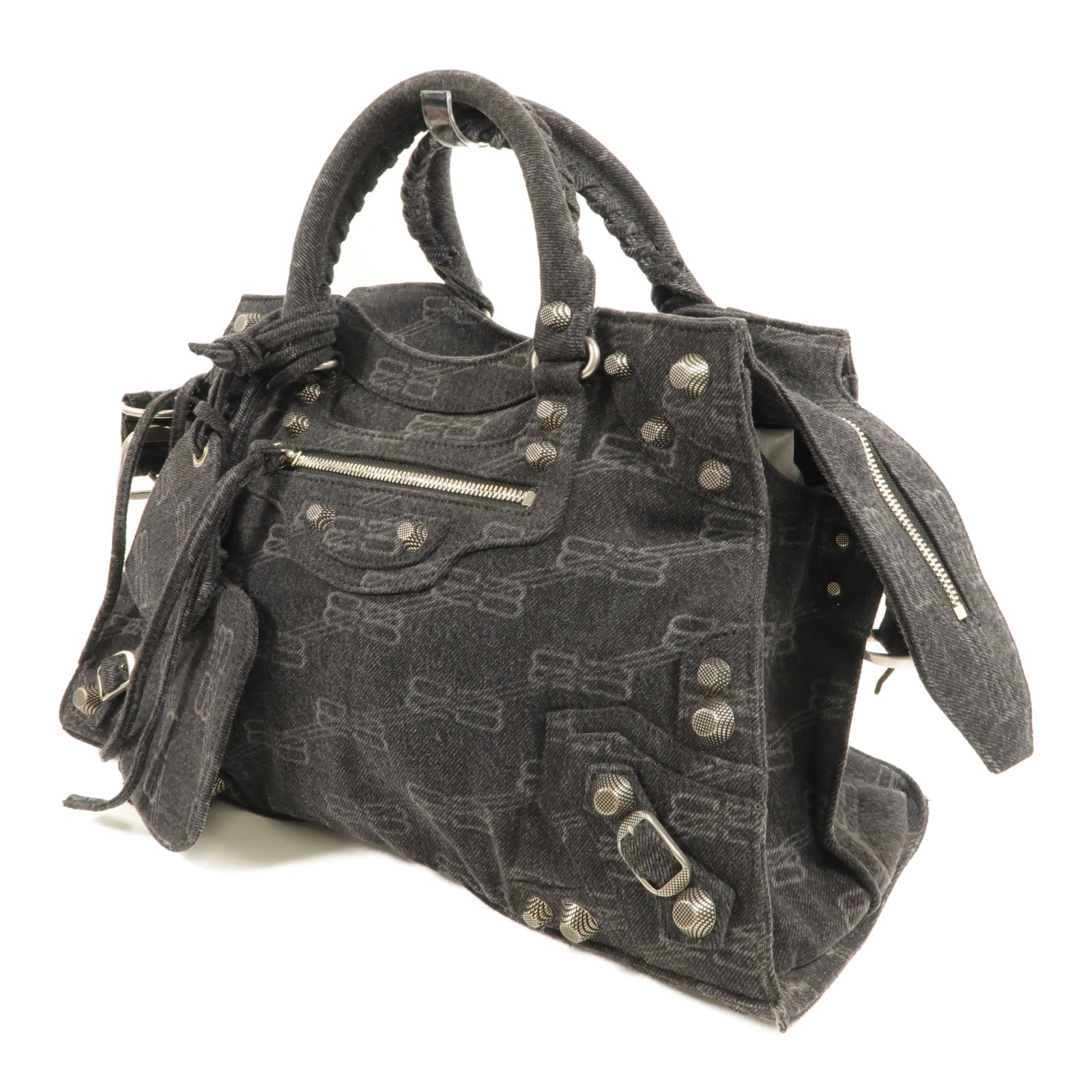 BALENCIAGA Denim Neo Cagole City手挽肩背兩用袋