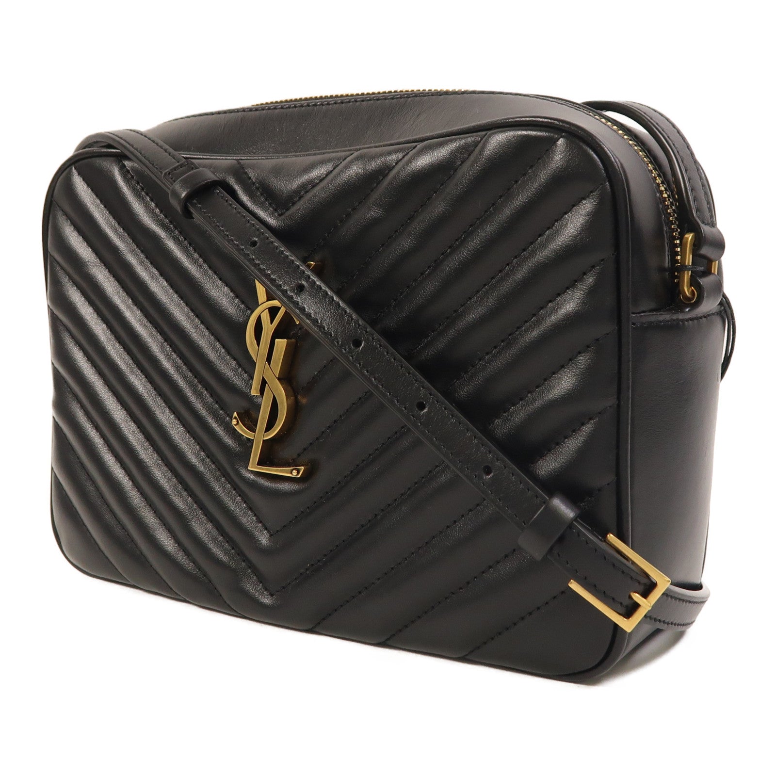 SAINT LAURENT 牛皮皮革Lou Camera Bag金扣肩背袋