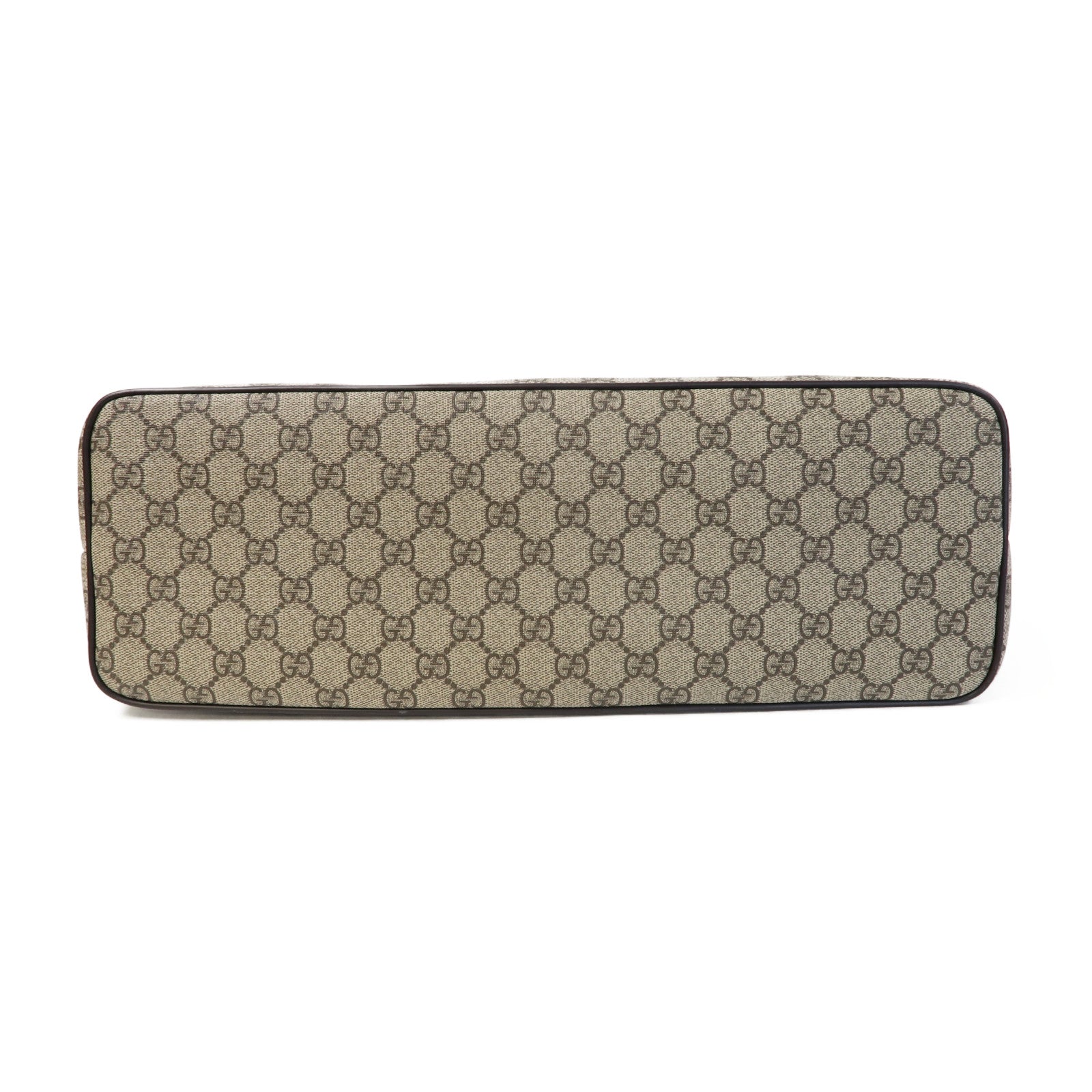 GUCCI 塗層帆布2 Way Shoulder銀扣手挽肩背兩用袋啡色