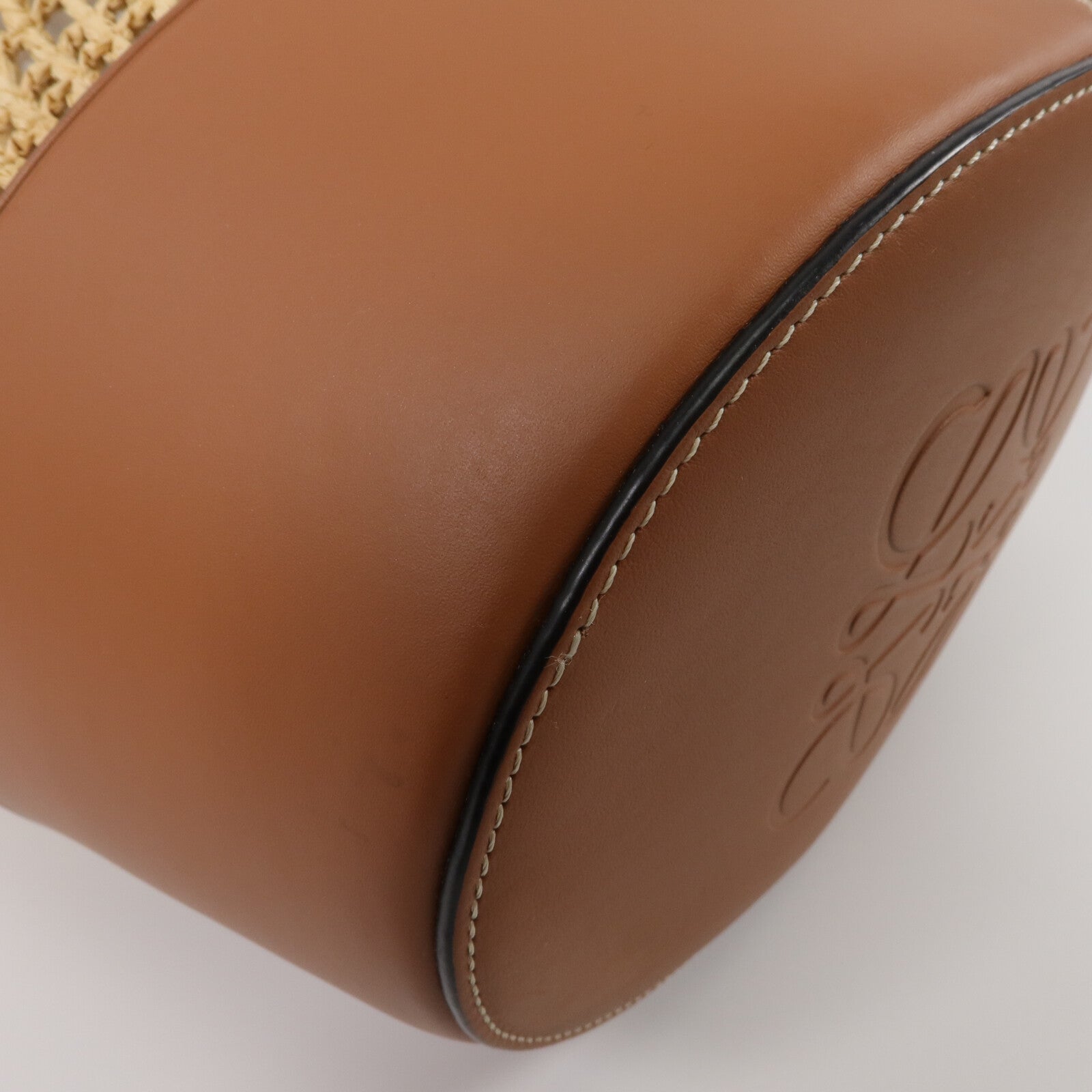 LOEWE Raffia/牛皮皮革Balloon手挽肩背兩用袋