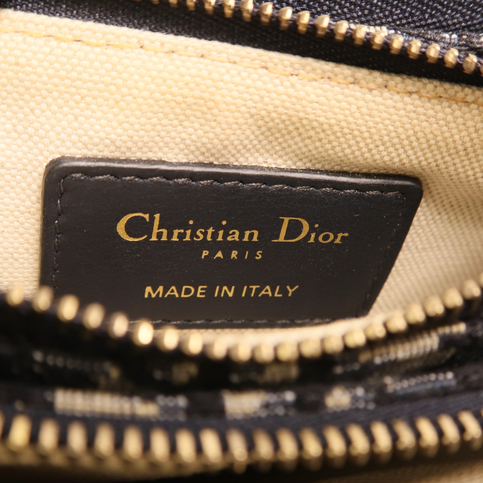 Dior 帆布Saddle Clutch金扣肩背袋