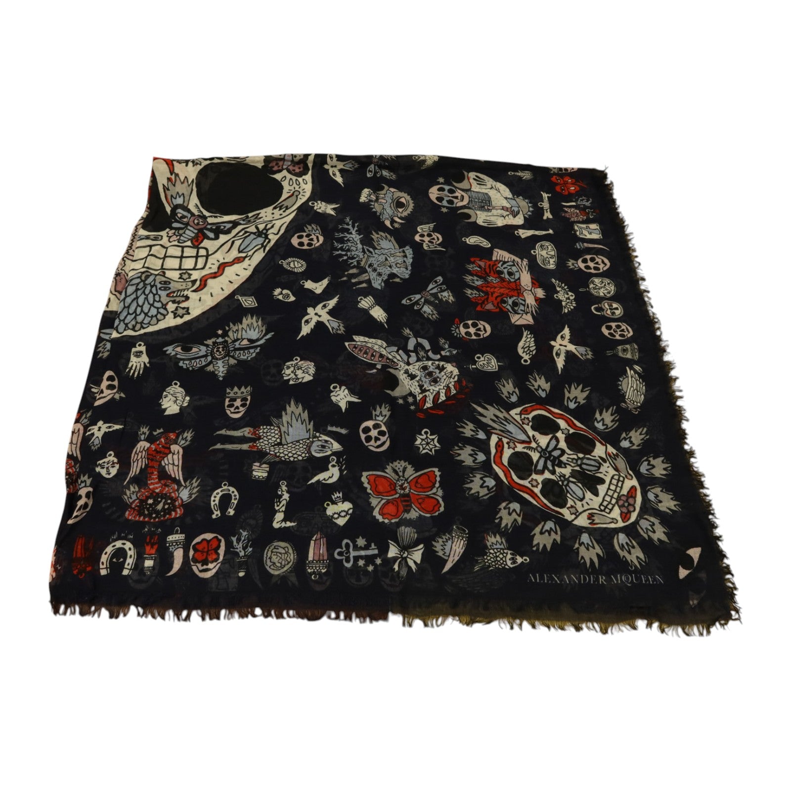 SELECTION 絲質/莫代爾Alexander Mcqueen Scarf 138x138絲巾