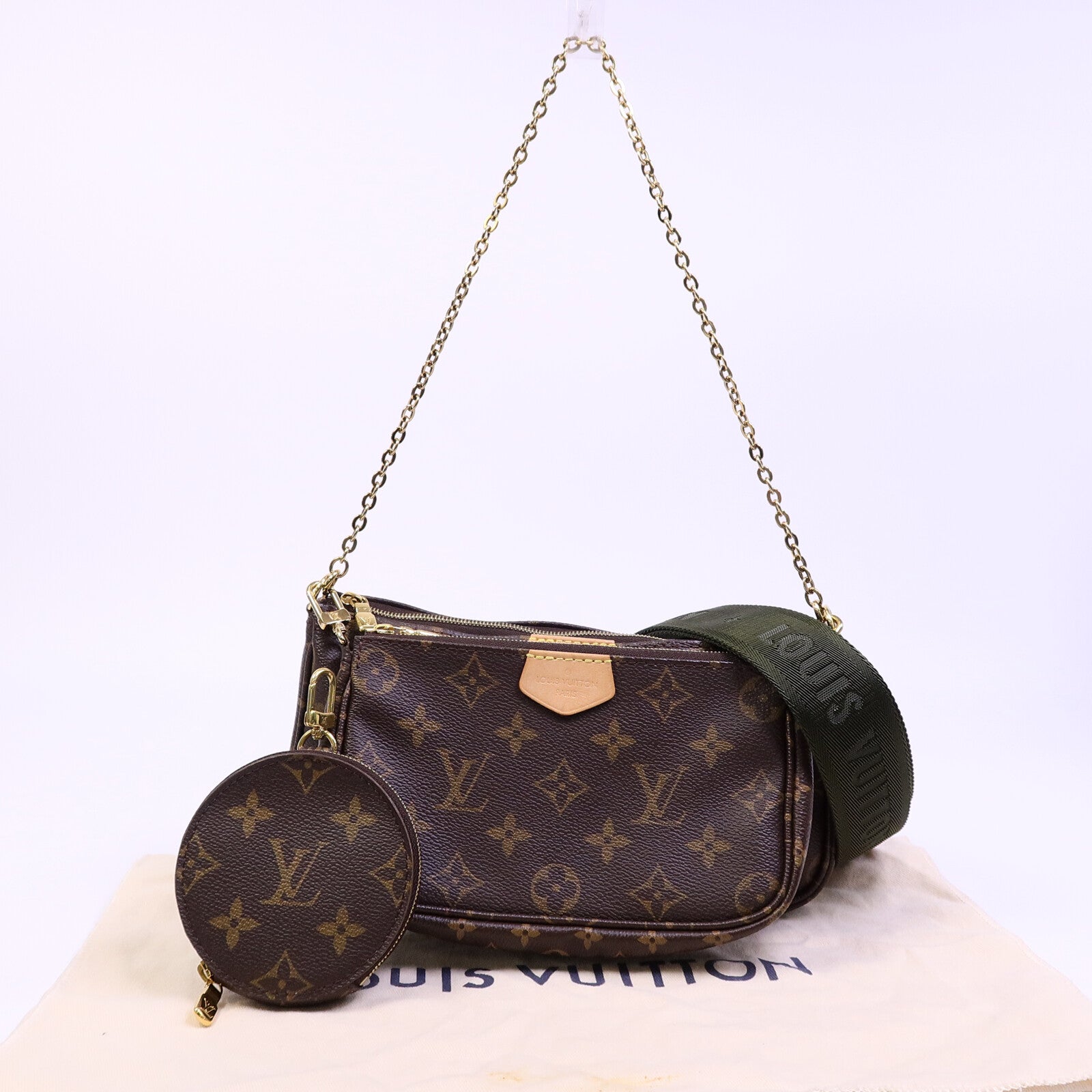 LOUIS VUITTON Monogram Multi Pochette Accessoires金扣肩背袋