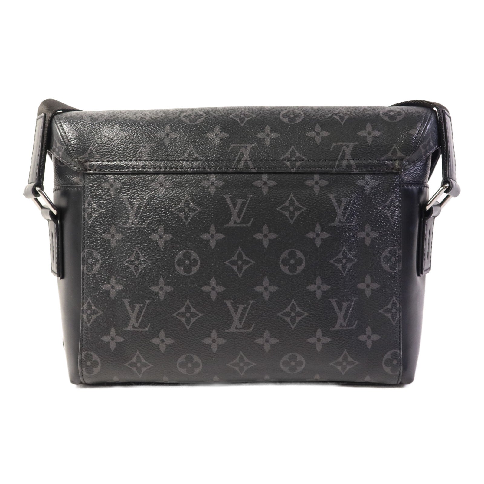 LOUIS VUITTON Monogram Eclipse Messenger PM Voyager銀扣肩背袋