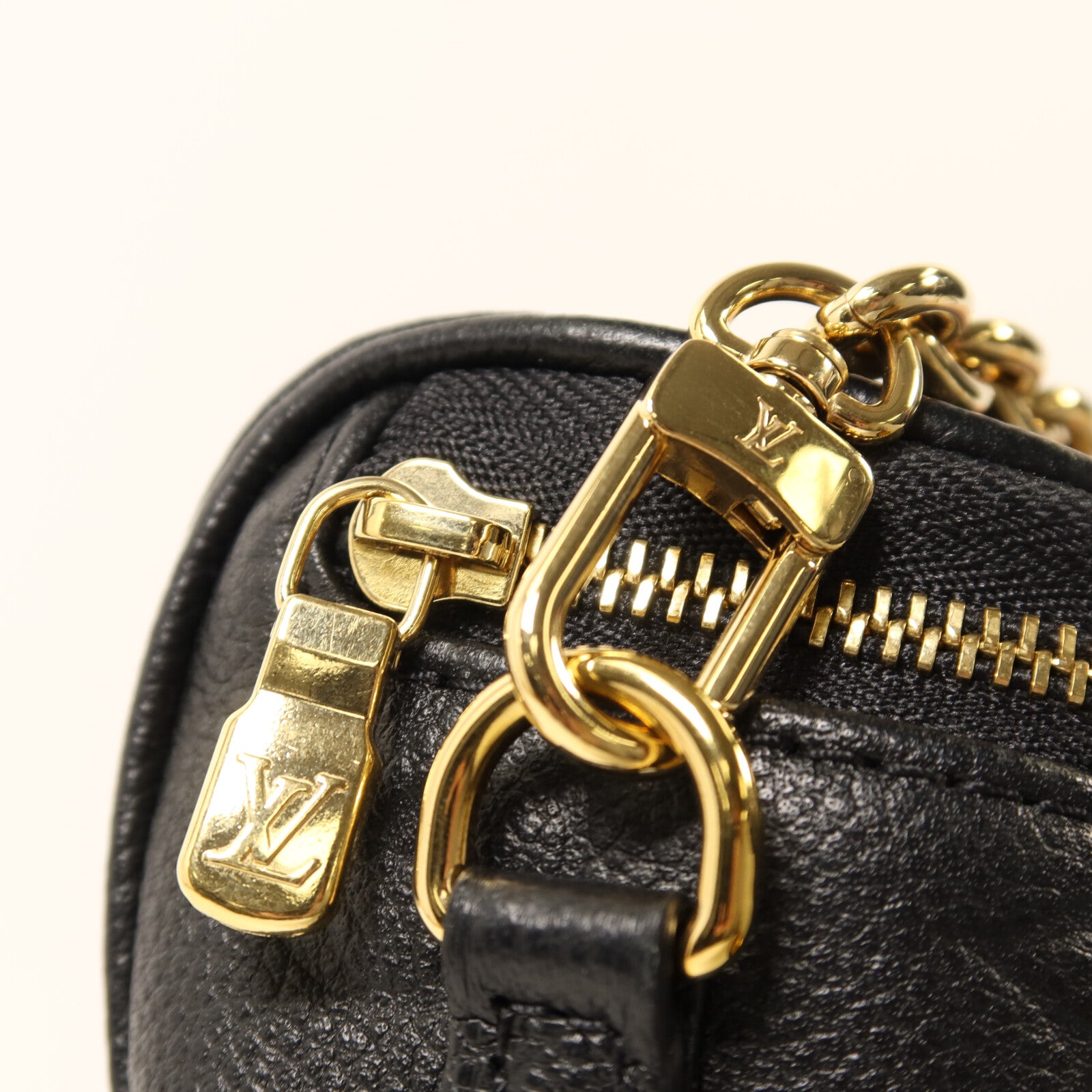 LOUIS VUITTON Monogram Empreinte Mini Bumbag金扣手挽肩背兩用袋