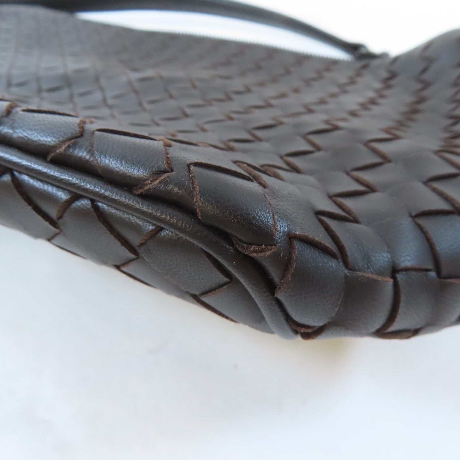BOTTEGA VENETA 織紋皮革Shoulder Bag肩背袋啡色