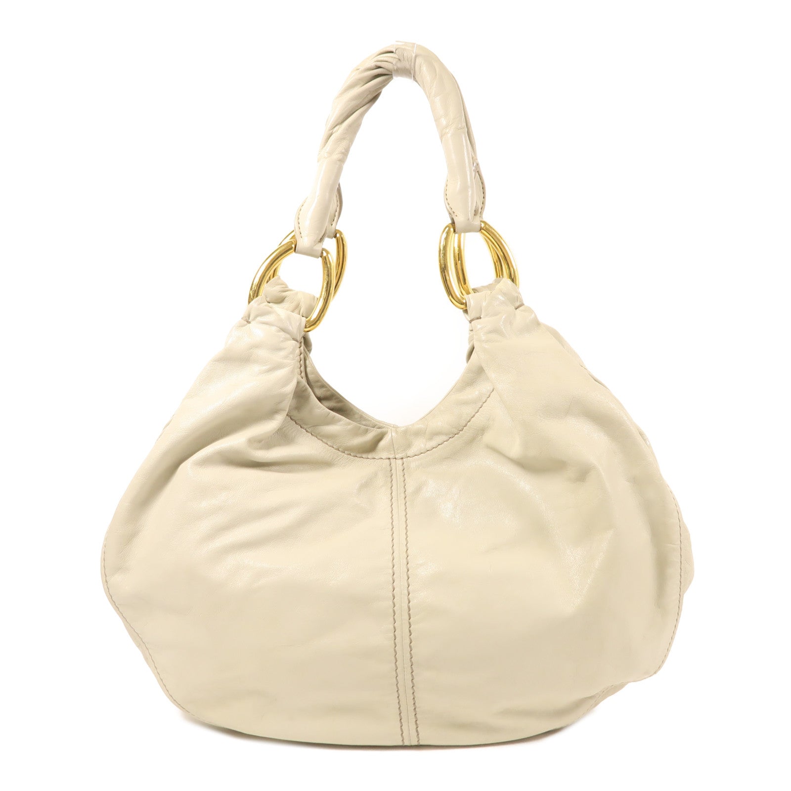 Miu Miu 牛皮皮革Shoulder Bag金扣肩背袋