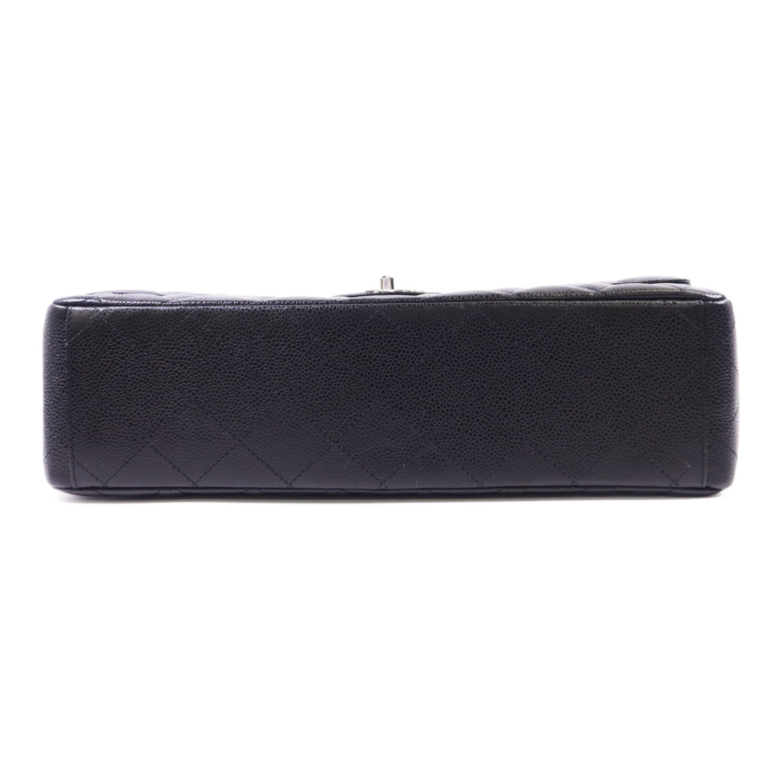 CHANEL 牛皮皮革Maxi Classic銀扣鏈帶肩背袋