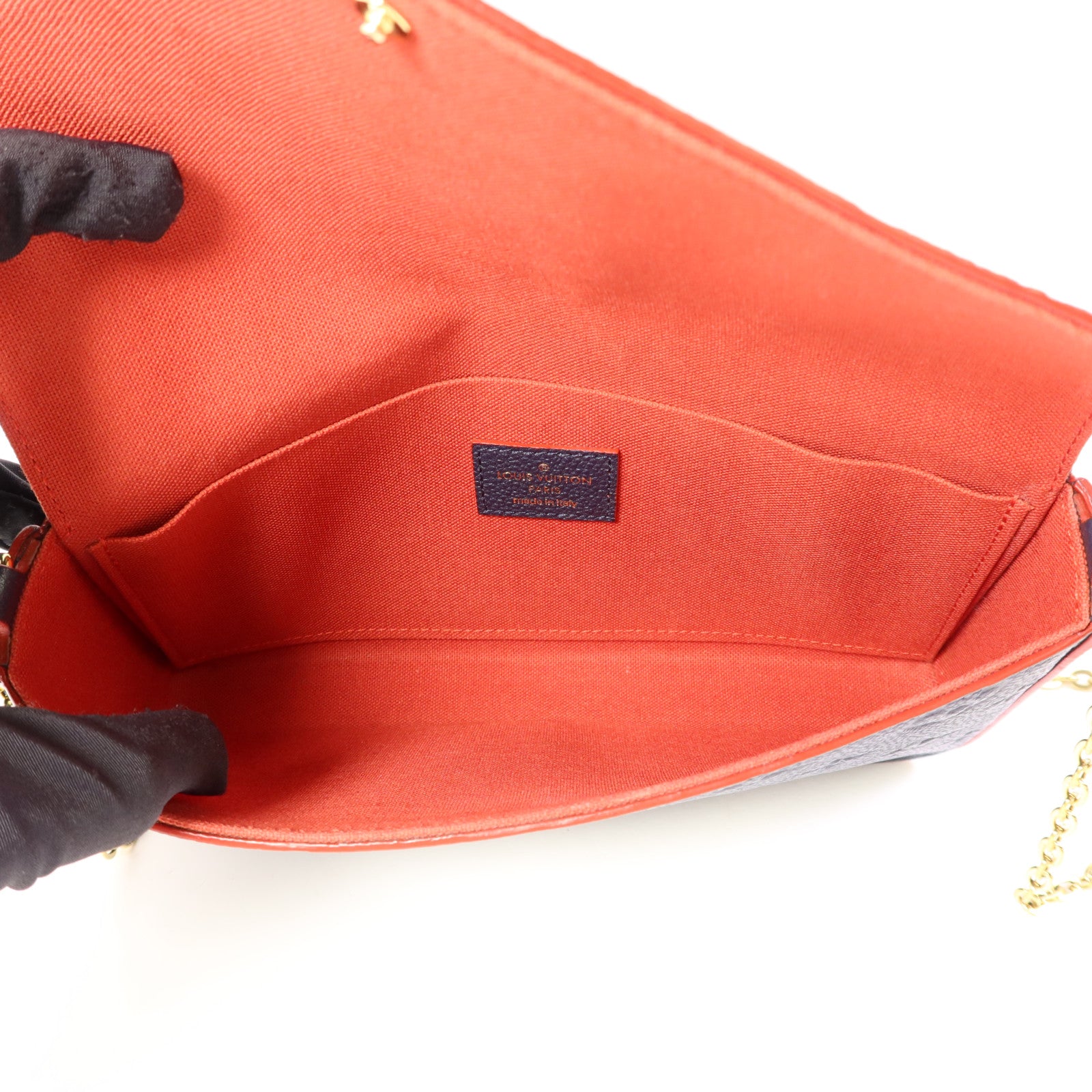 LOUIS VUITTON Monogram Empreinte Pochette Felicie金扣肩背袋