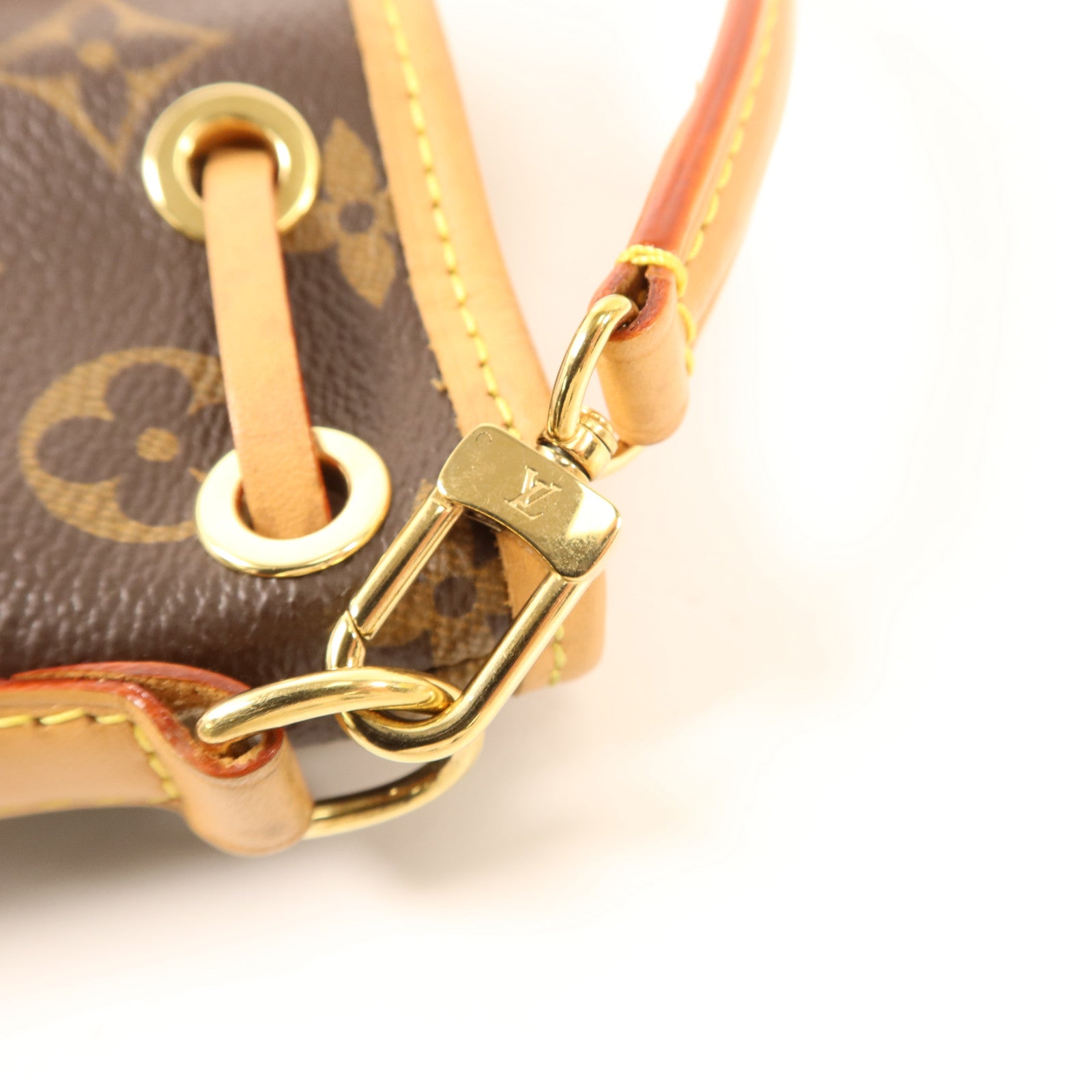 LOUIS VUITTON Monogram Nano Noe金扣手挽肩背兩用袋
