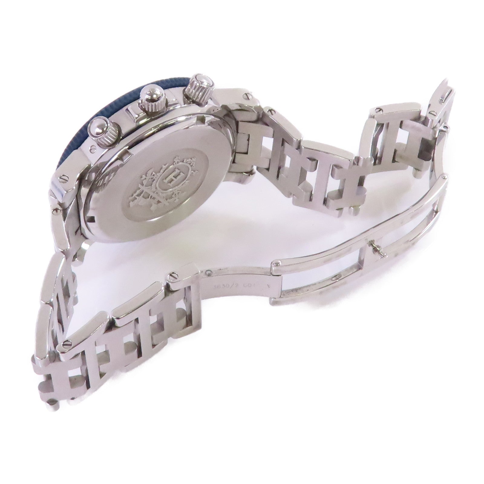 HERMES Cllipper Divers Chronograph Watch不鏽鋼石英機芯手錶藍色
