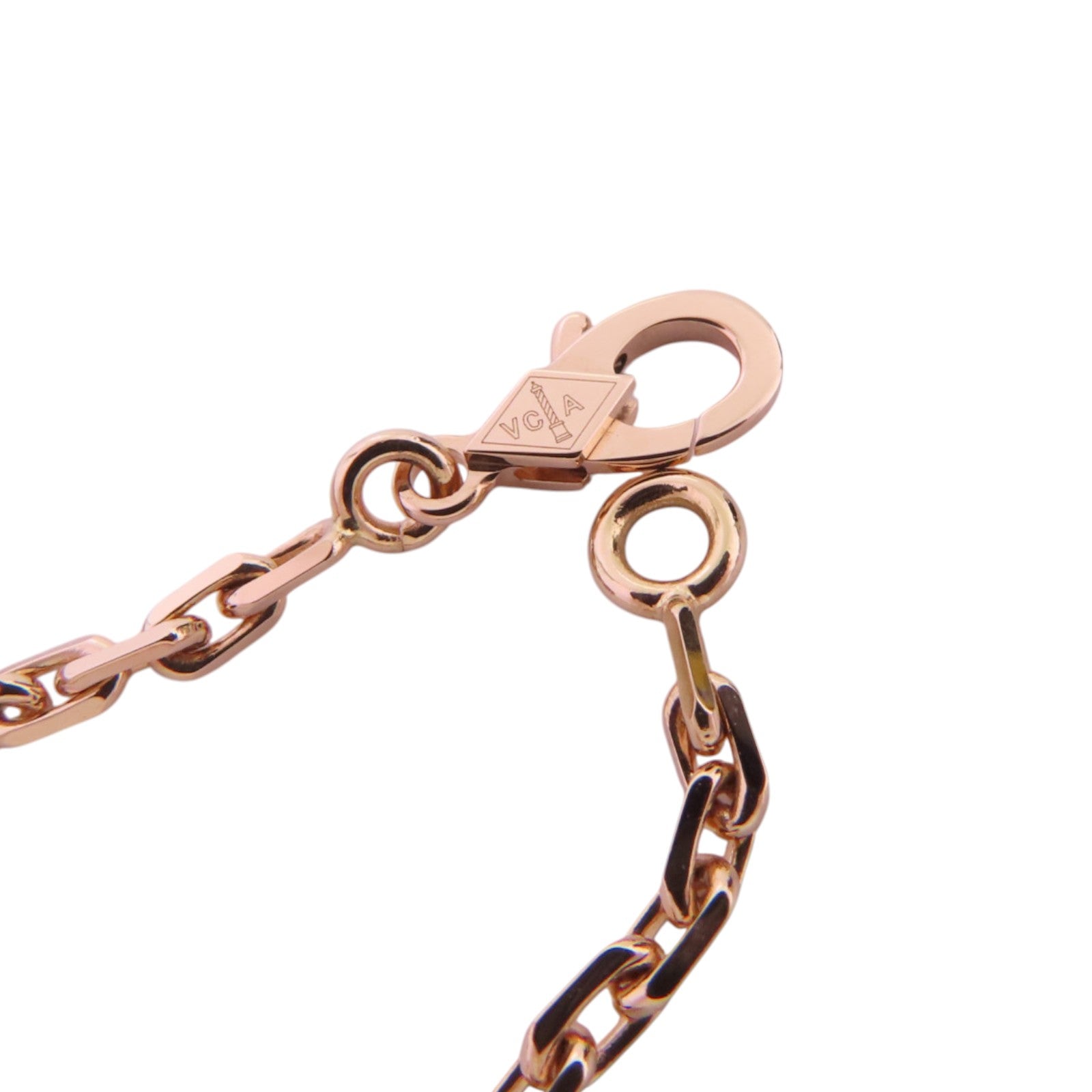Van Cleef & Arpels 18K玫瑰金Lucky Spring Bracelet珍珠母貝/紅玉髓/縞瑪瑙手鍊
