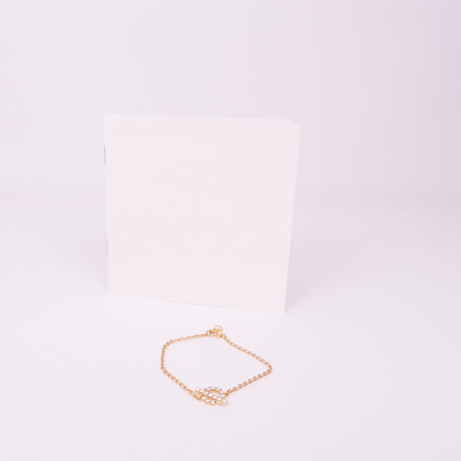 HERMES 18K玫瑰金Finesse Bracelet鑽石手鏈