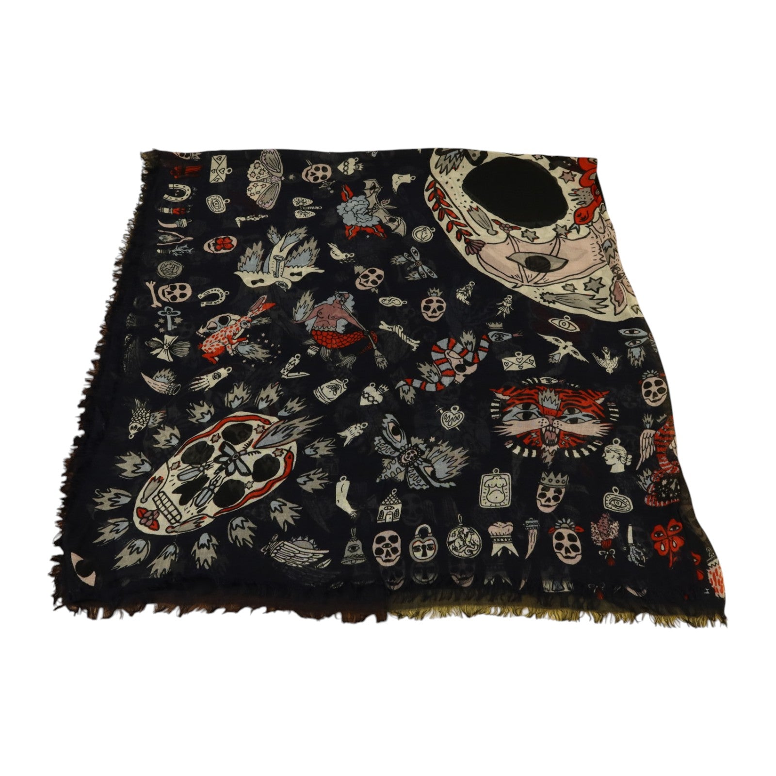 SELECTION 絲質/莫代爾Alexander Mcqueen Scarf 138x138絲巾