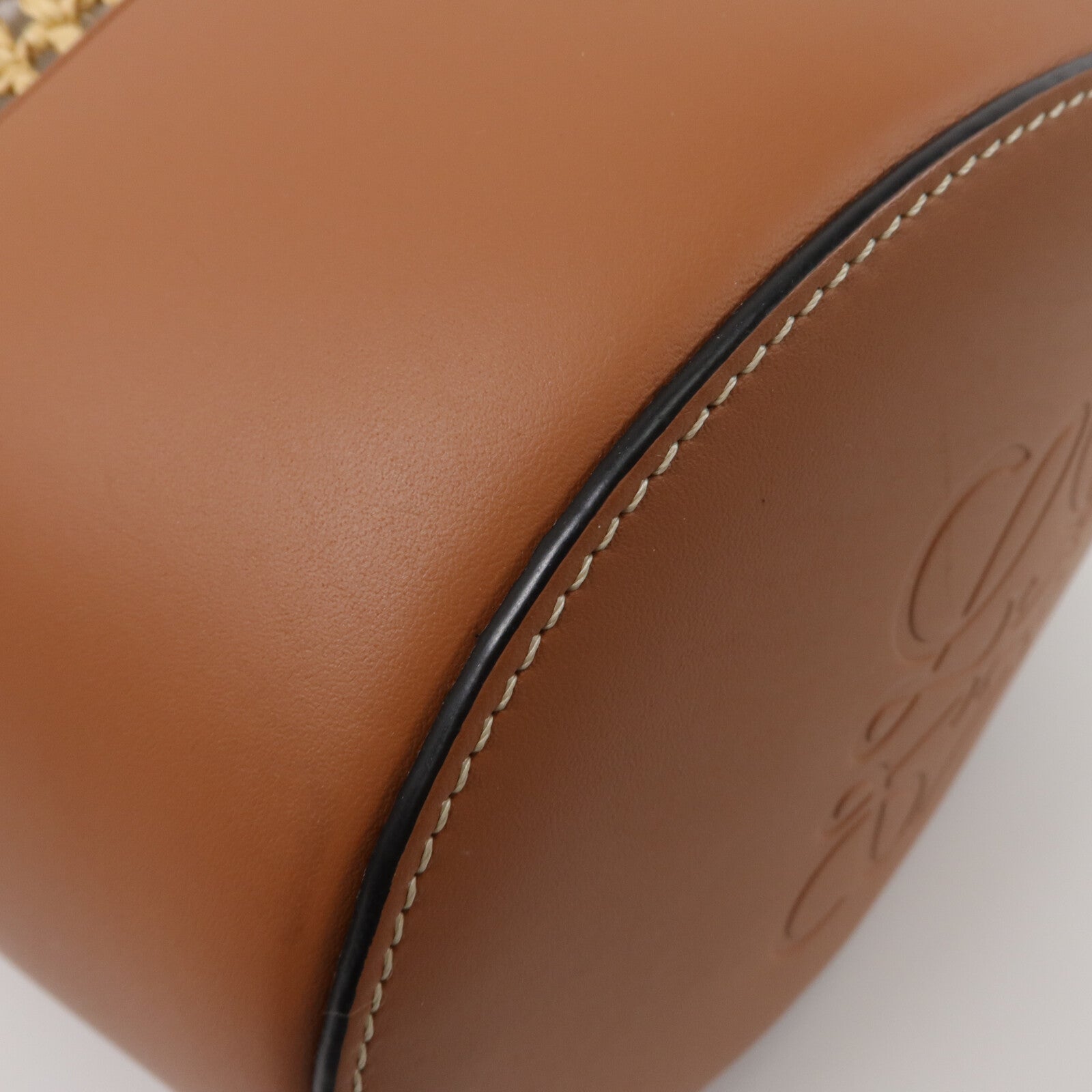 LOEWE Raffia/牛皮皮革Balloon手挽肩背兩用袋