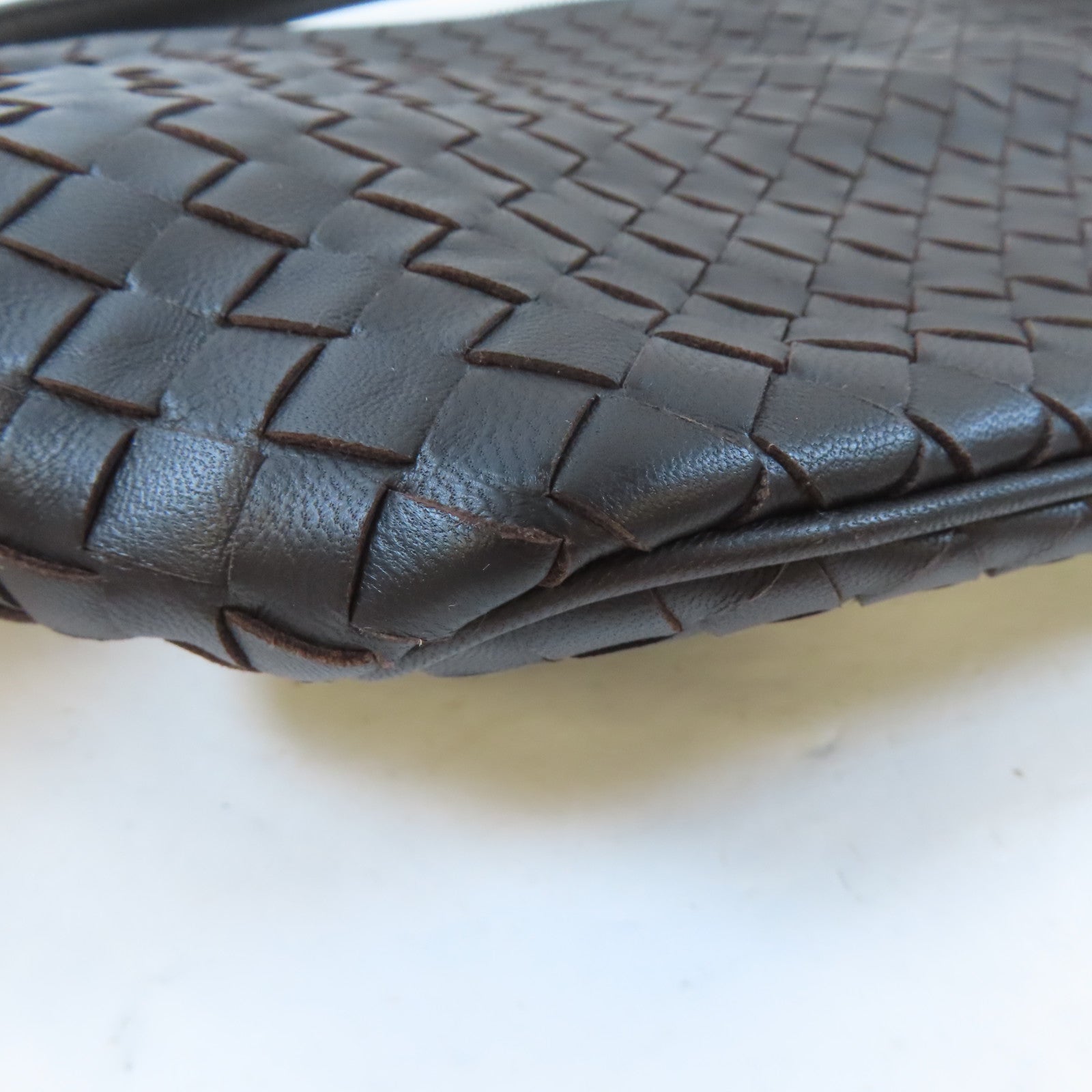 BOTTEGA VENETA 織紋皮革Shoulder Bag肩背袋啡色