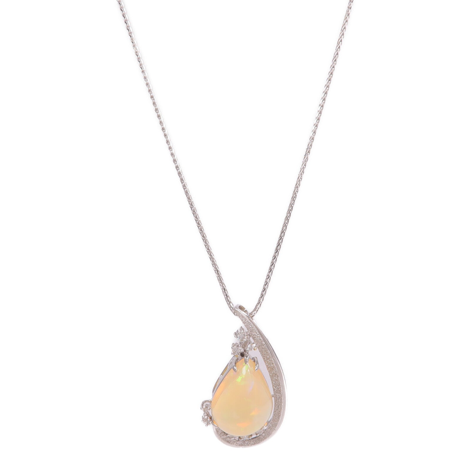 JEWELRY 18K白金Opal Diamond Necklace蛋白石/鑽石項鍊