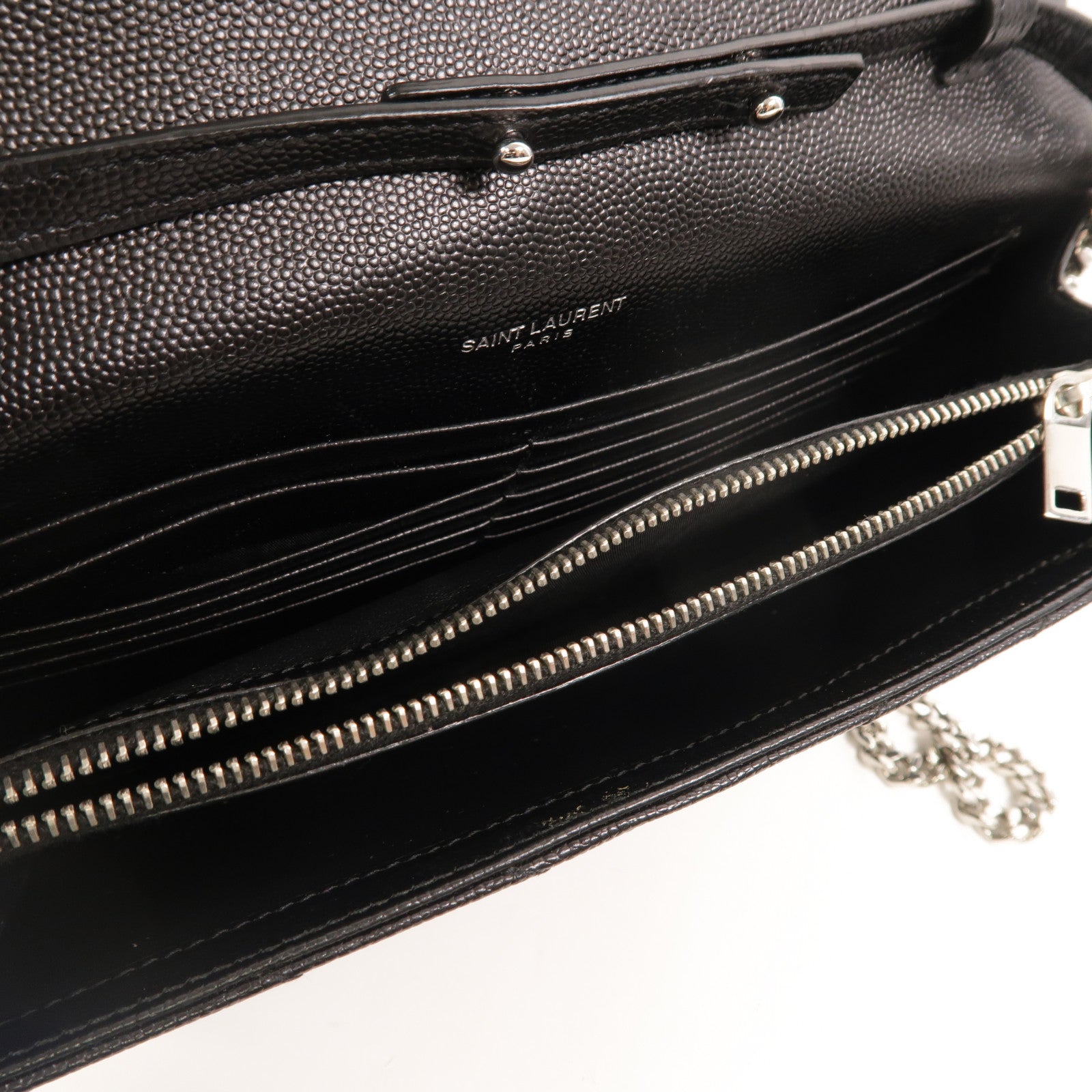 SAINT LAURENT 牛皮皮革Cassandre Chain Wallet鏈帶肩背袋