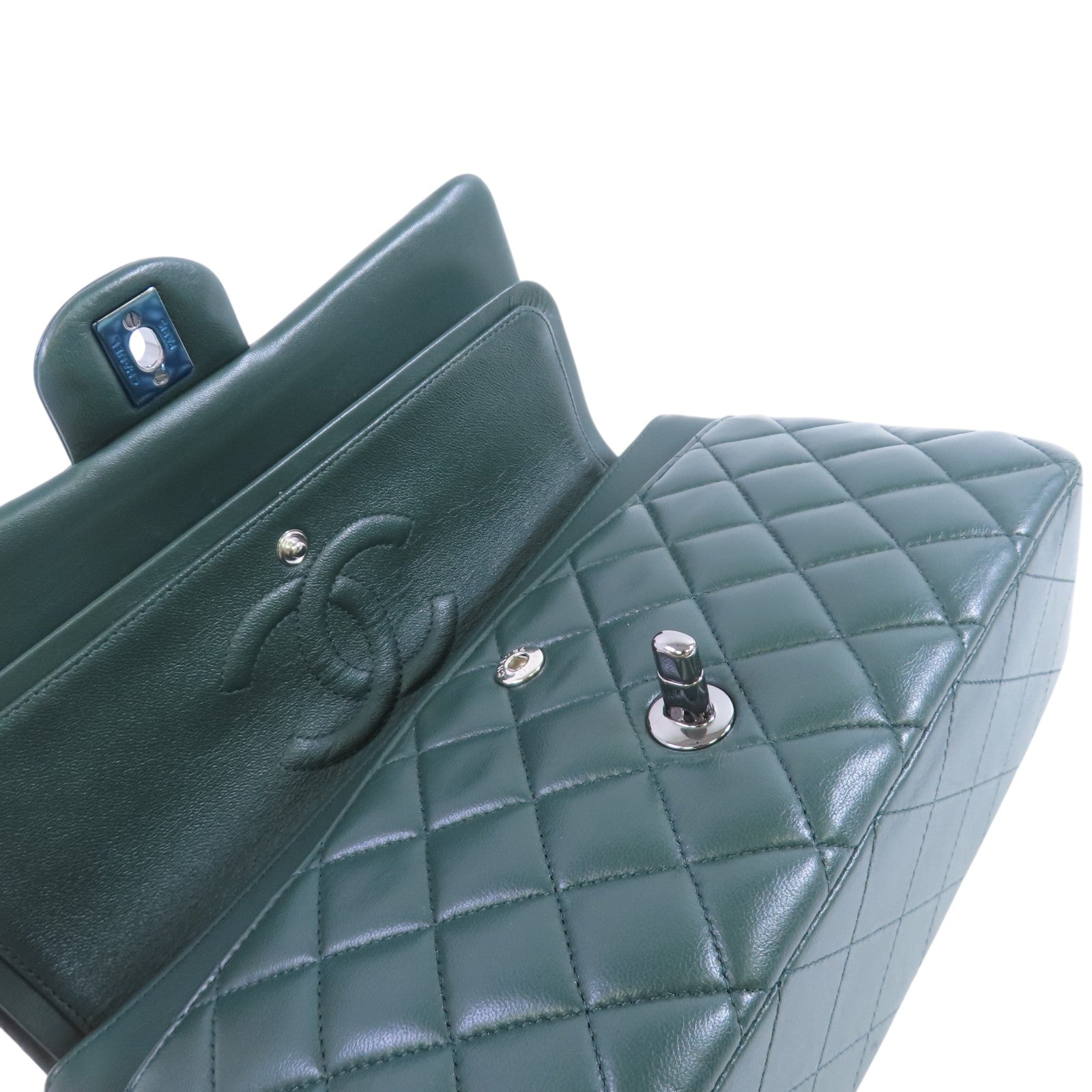 CHANEL 羊皮皮革Classic 25 Chain Shoulder Bag銀扣鏈帶肩背袋