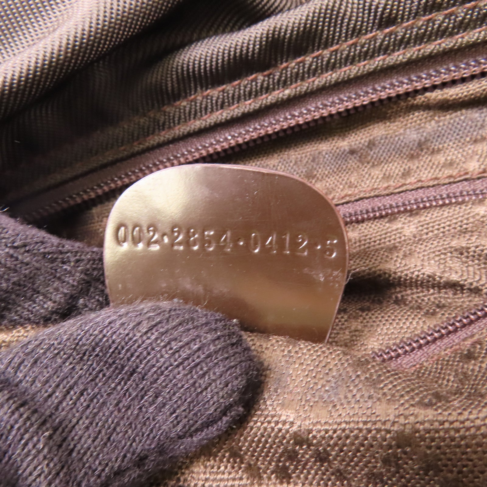 GUCCI GG SHW Tote Bag Nylon Brown