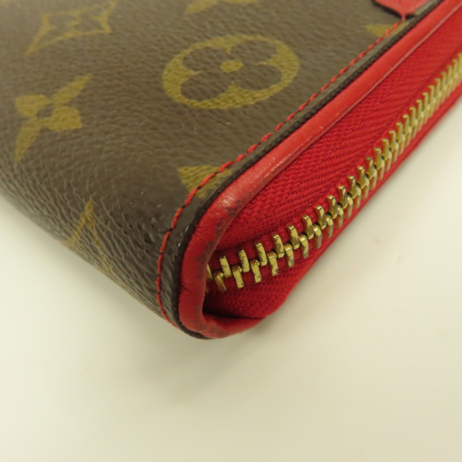LOUIS VUITTON Monogram Retiro Zippy Wallet長錢包紅色/啡色