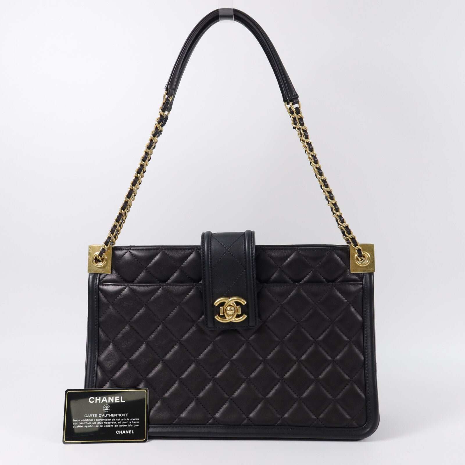 CHANEL 羊皮皮革Elegant CC shopping tote手挽袋
