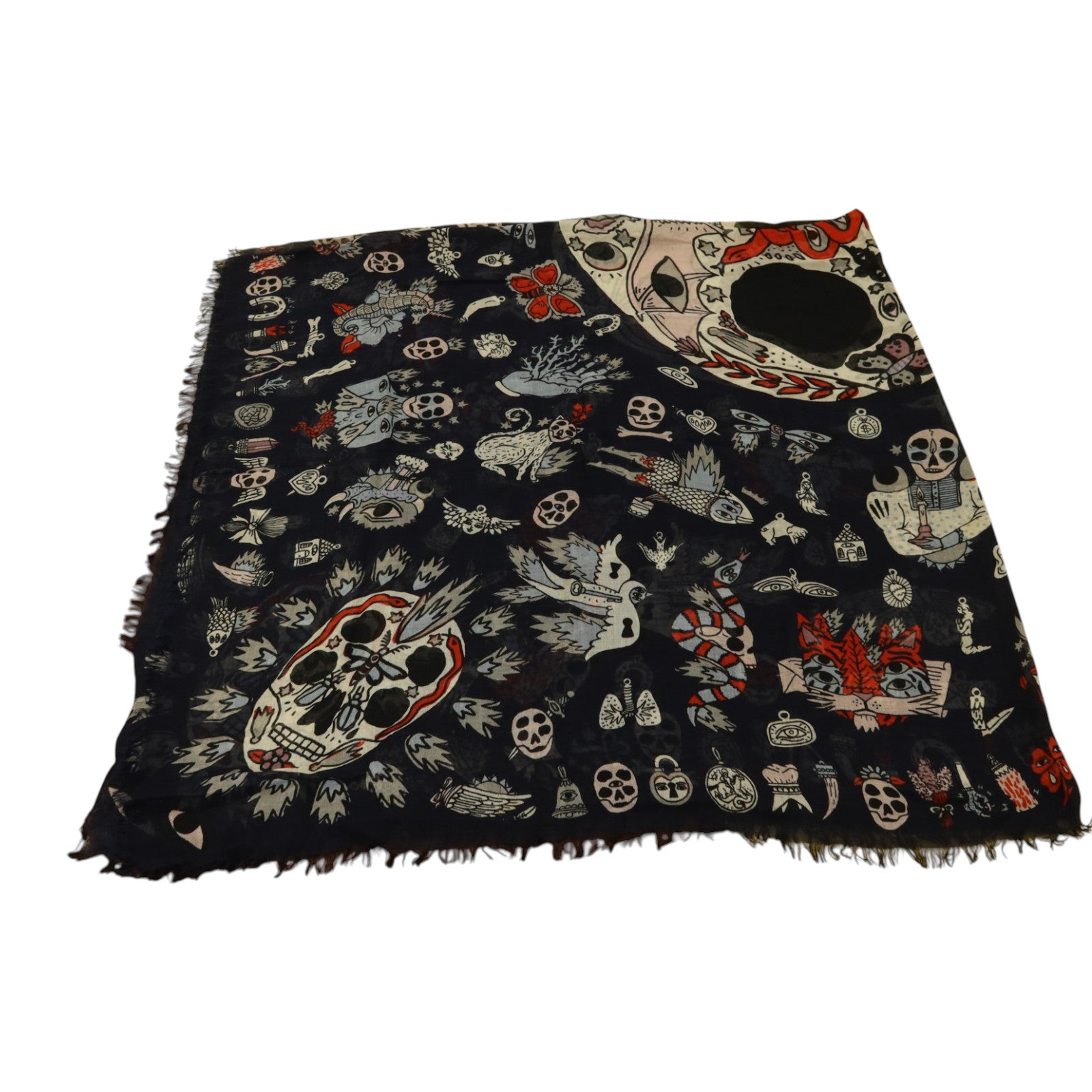 SELECTION 絲質/莫代爾Alexander Mcqueen Scarf 138x138絲巾