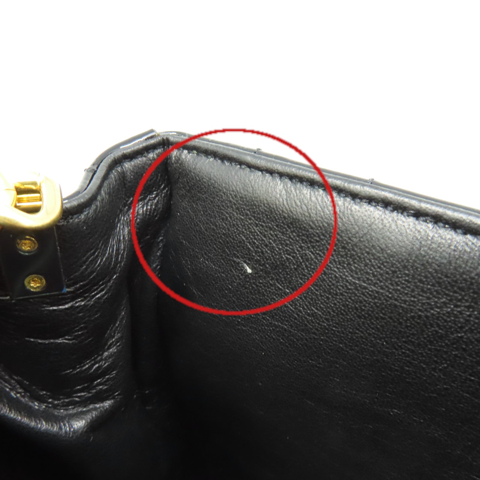 SAINT LAURENT 漆皮皮革Vicky Large Shoulder Bag金扣肩背袋黑色
