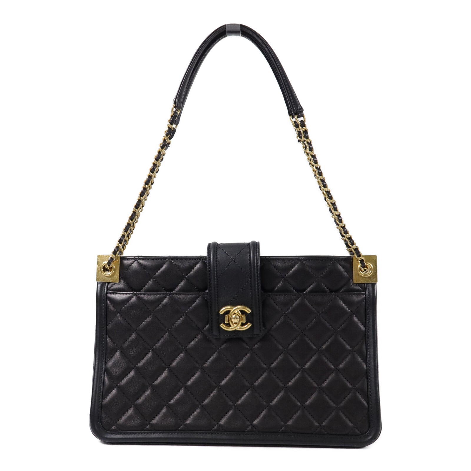 CHANEL 羊皮皮革Elegant CC shopping tote手挽袋