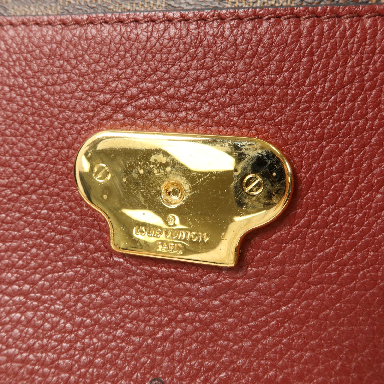 LOUIS VUITTON Damier Vavin PM金扣鏈帶肩背袋