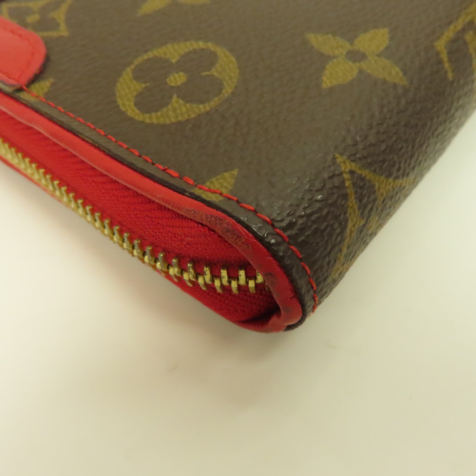 LOUIS VUITTON Monogram Retiro Zippy Wallet長錢包紅色/啡色