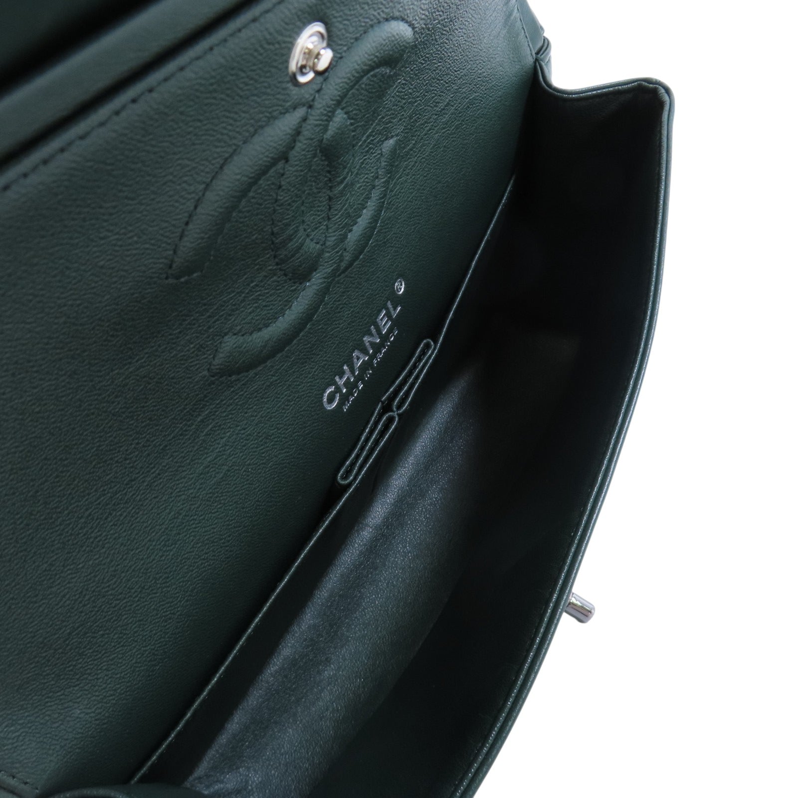 CHANEL 羊皮皮革Classic 25 Chain Shoulder Bag銀扣鏈帶肩背袋