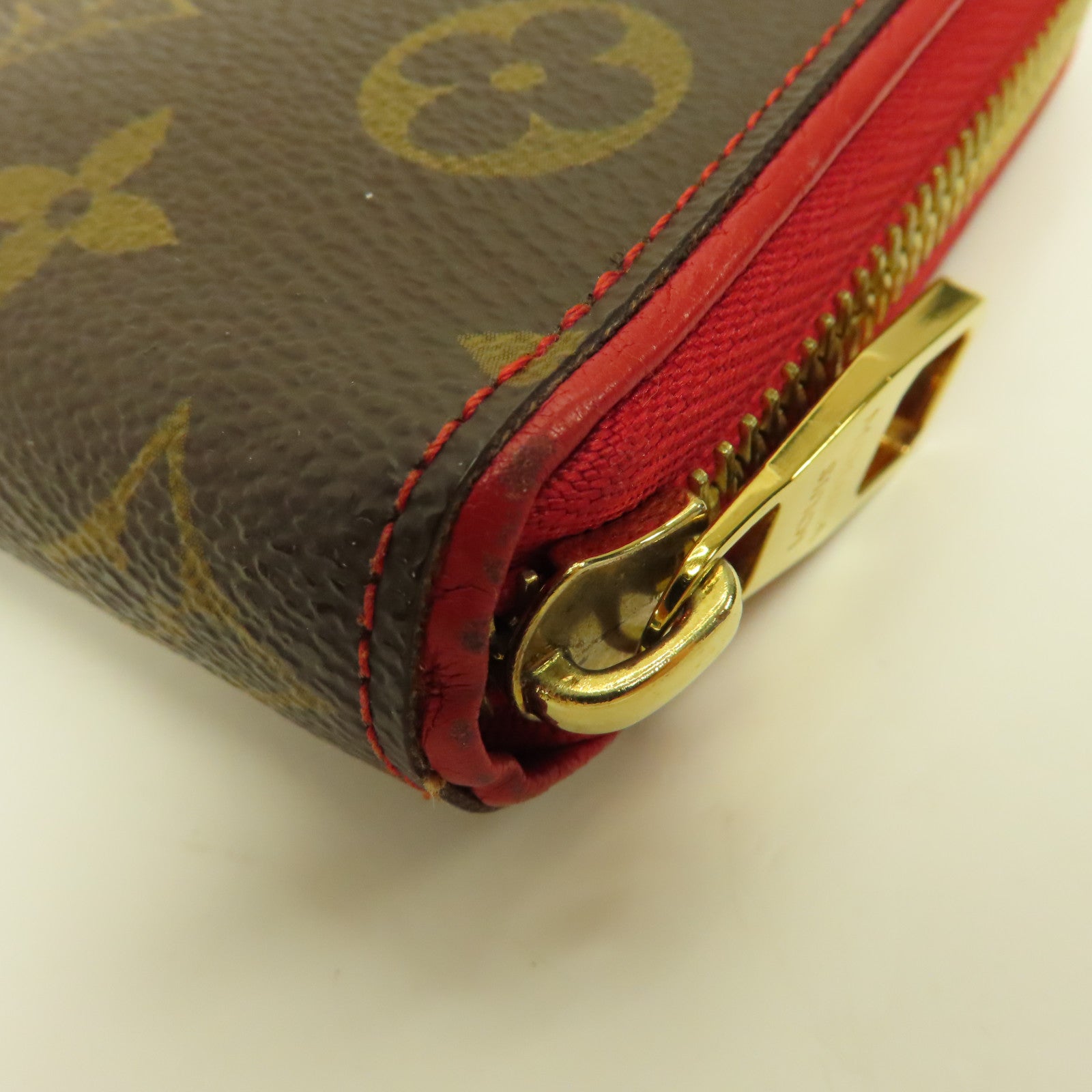 LOUIS VUITTON Monogram Retiro Zippy Wallet長錢包紅色/啡色